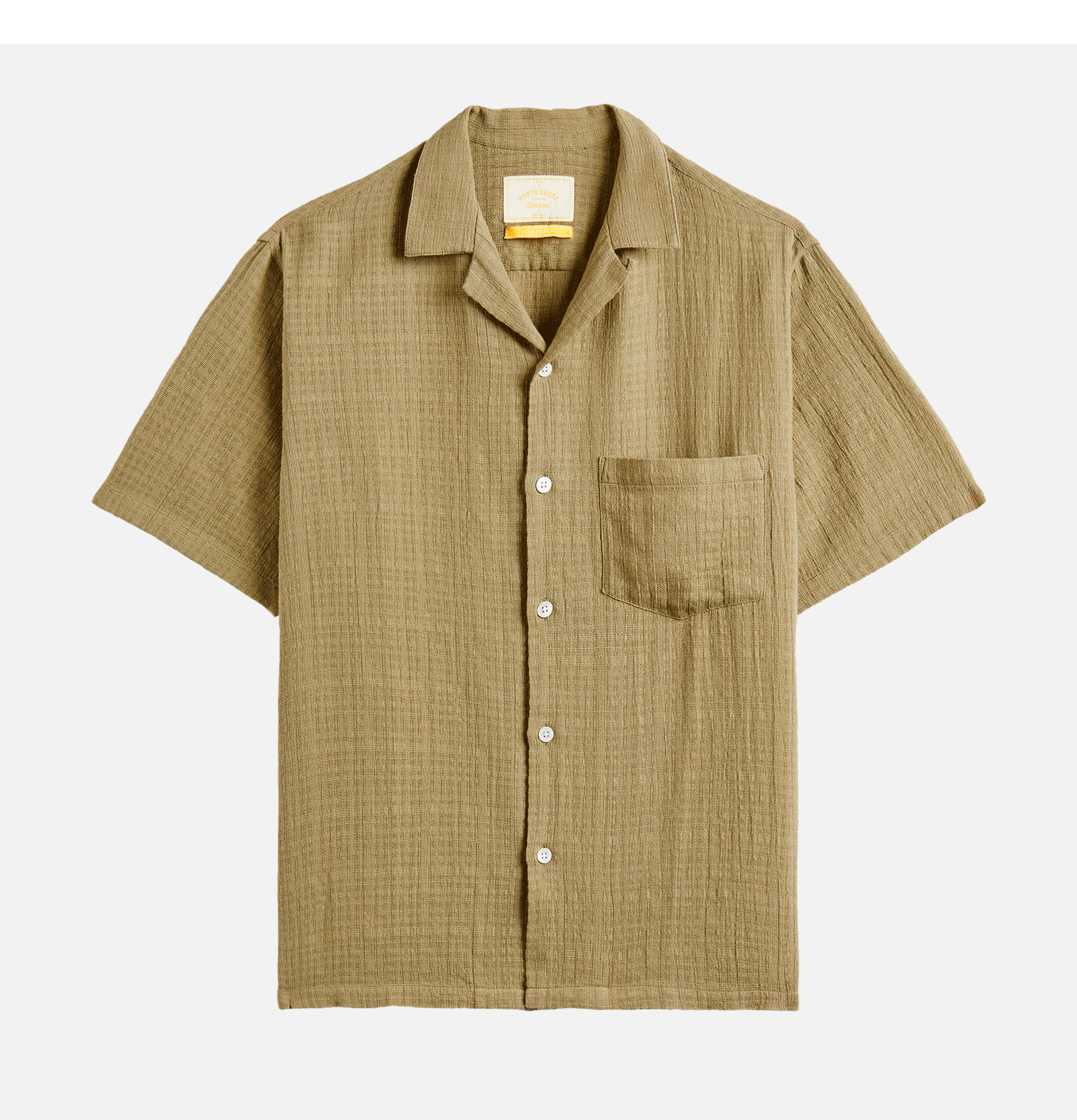 Portuguese Flannel Grain Khaki Shirt