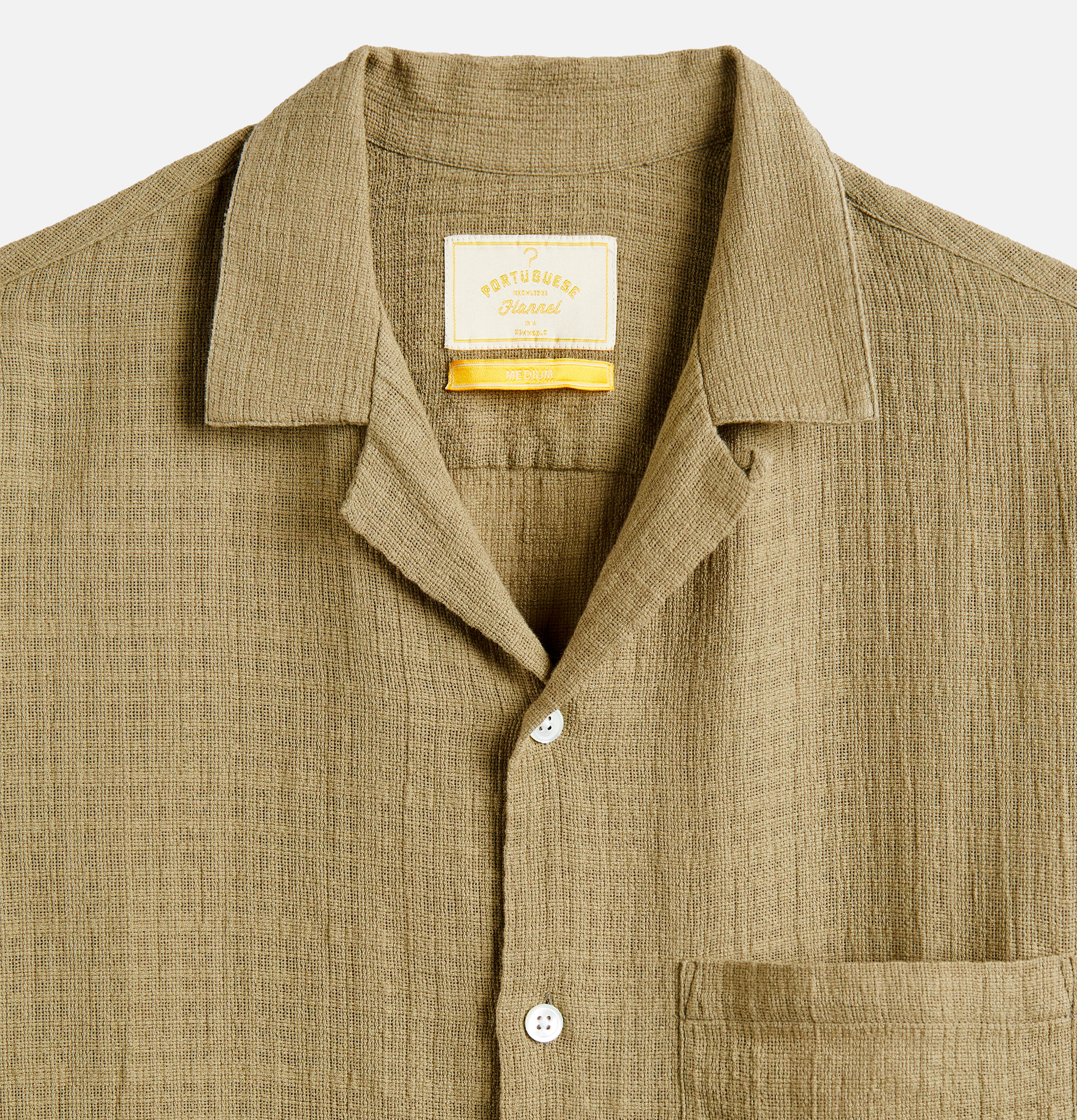 Portuguese Flannel Grain Khaki Shirt