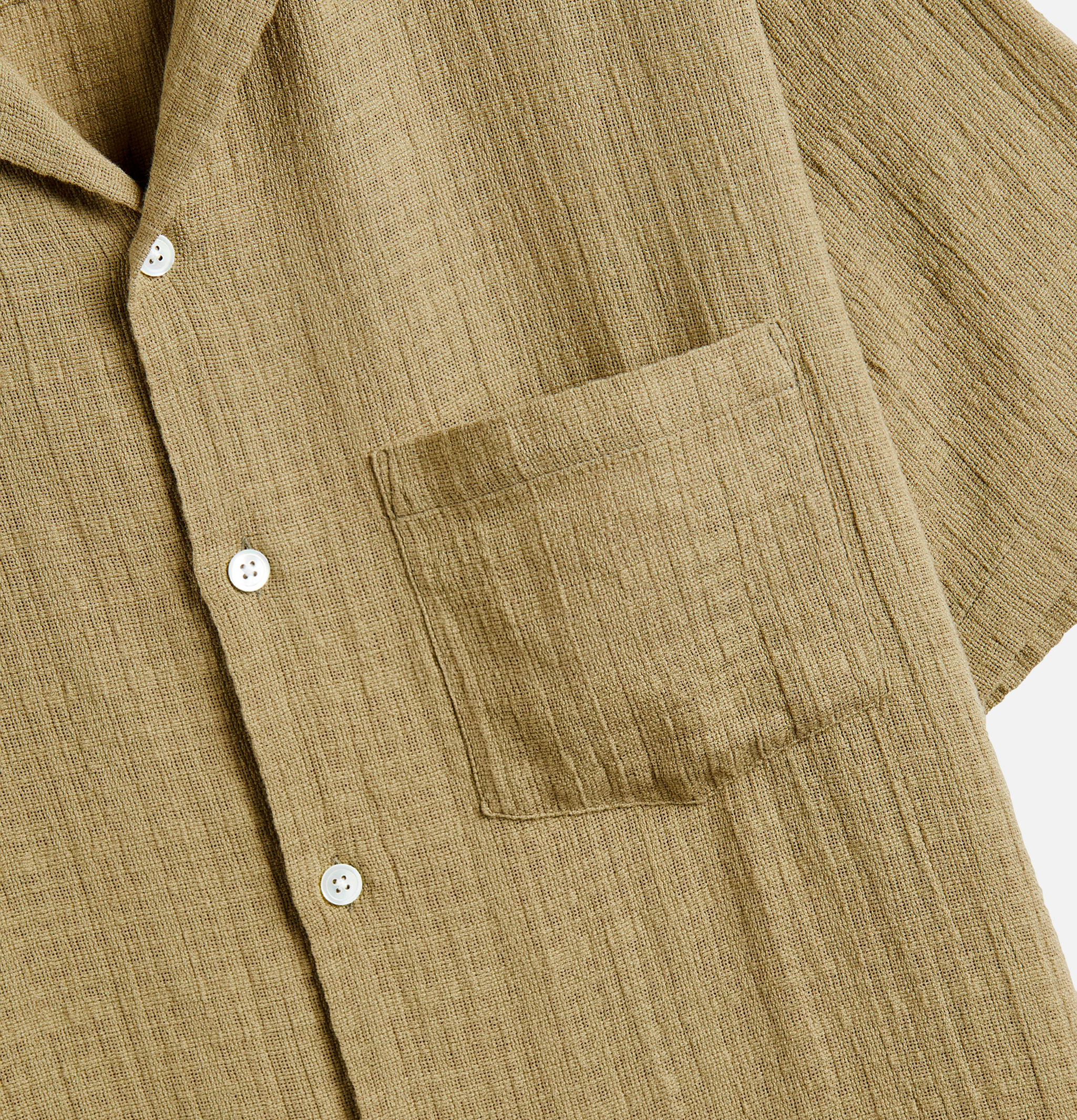 Portuguese Flannel Grain Khaki Shirt