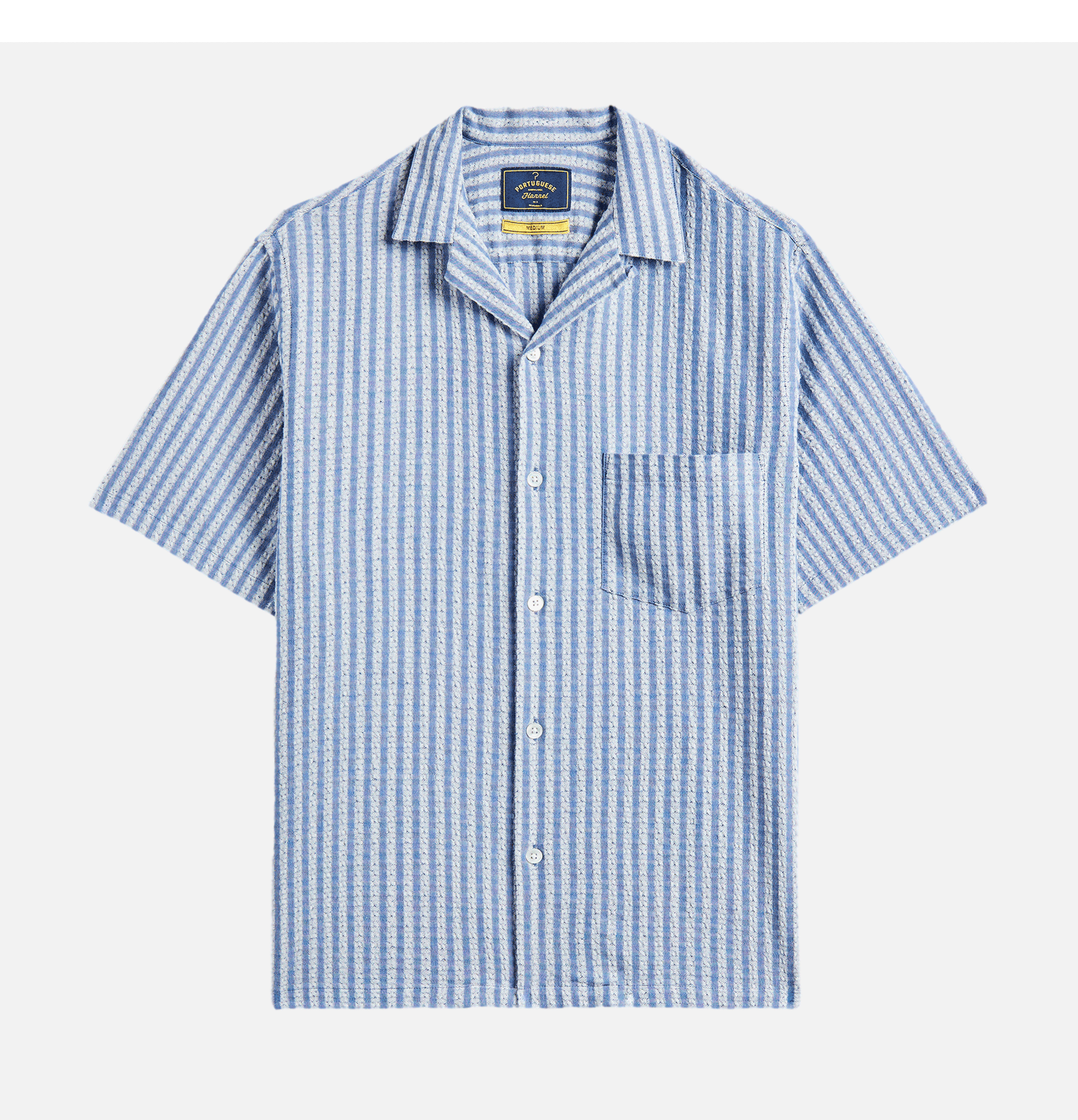 Portuguese Flannel Jacquard Chambray Shirt