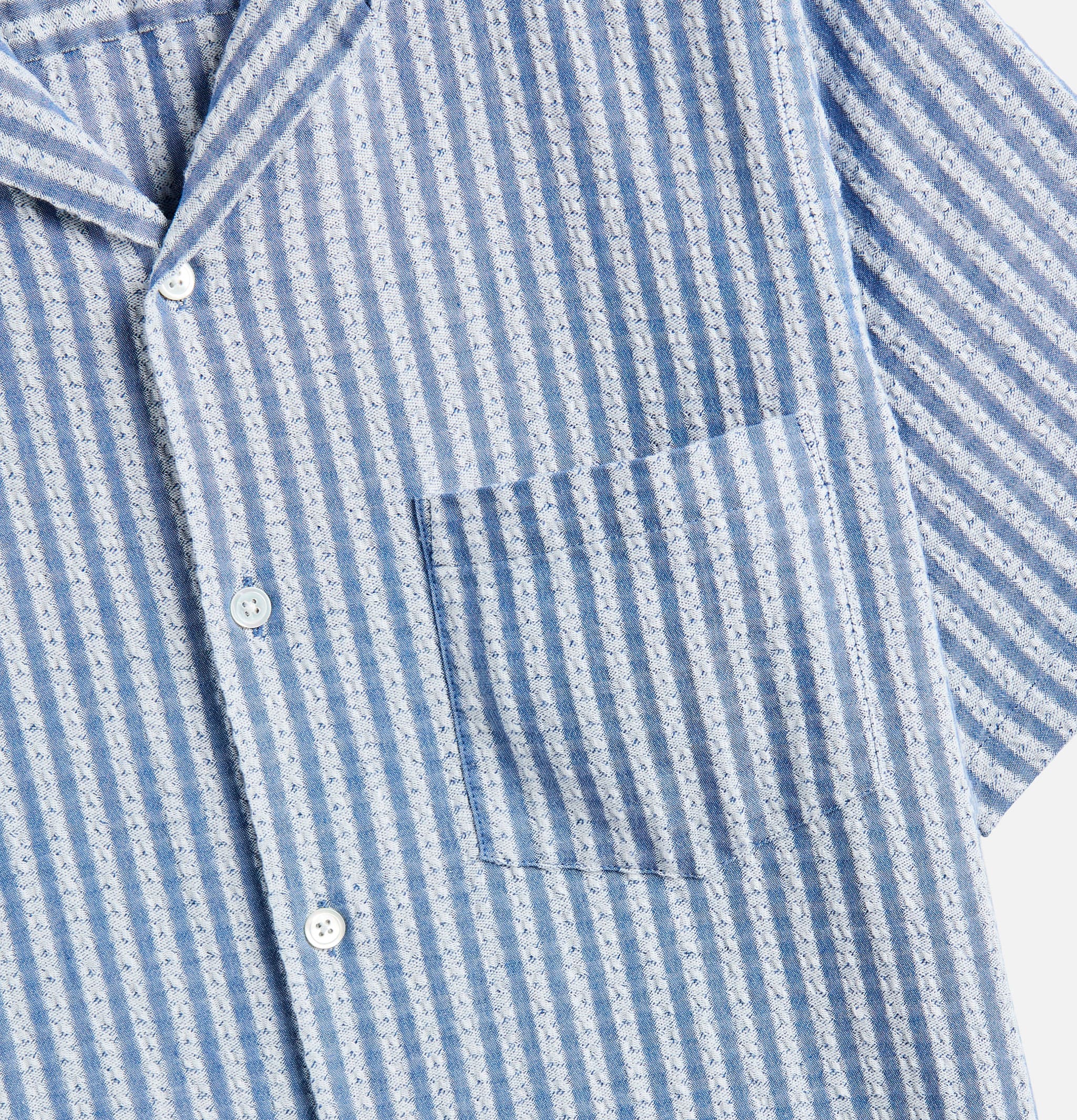 Portuguese Flannel Jacquard Chambray Shirt