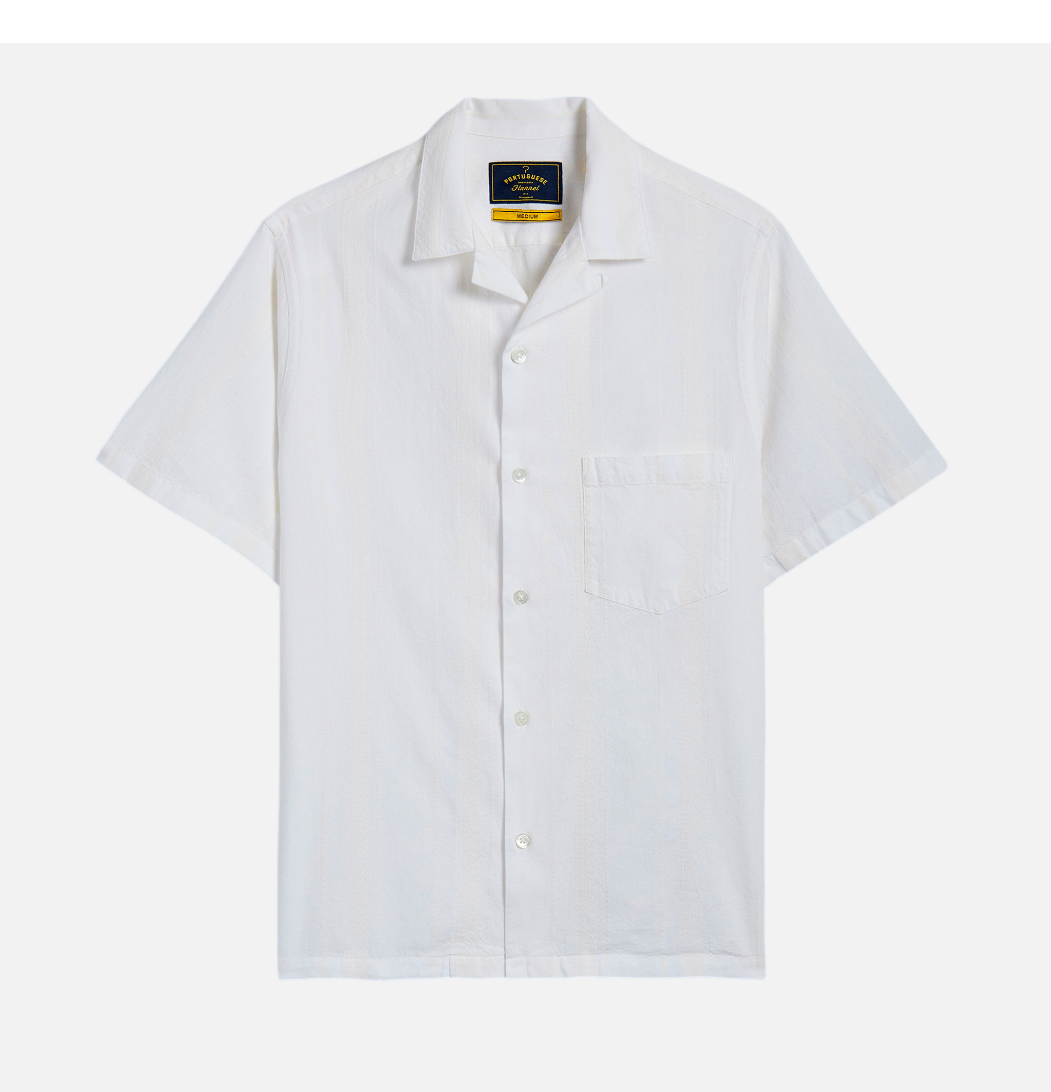 Portuguese Flannel Chemise Alqueva Blanc