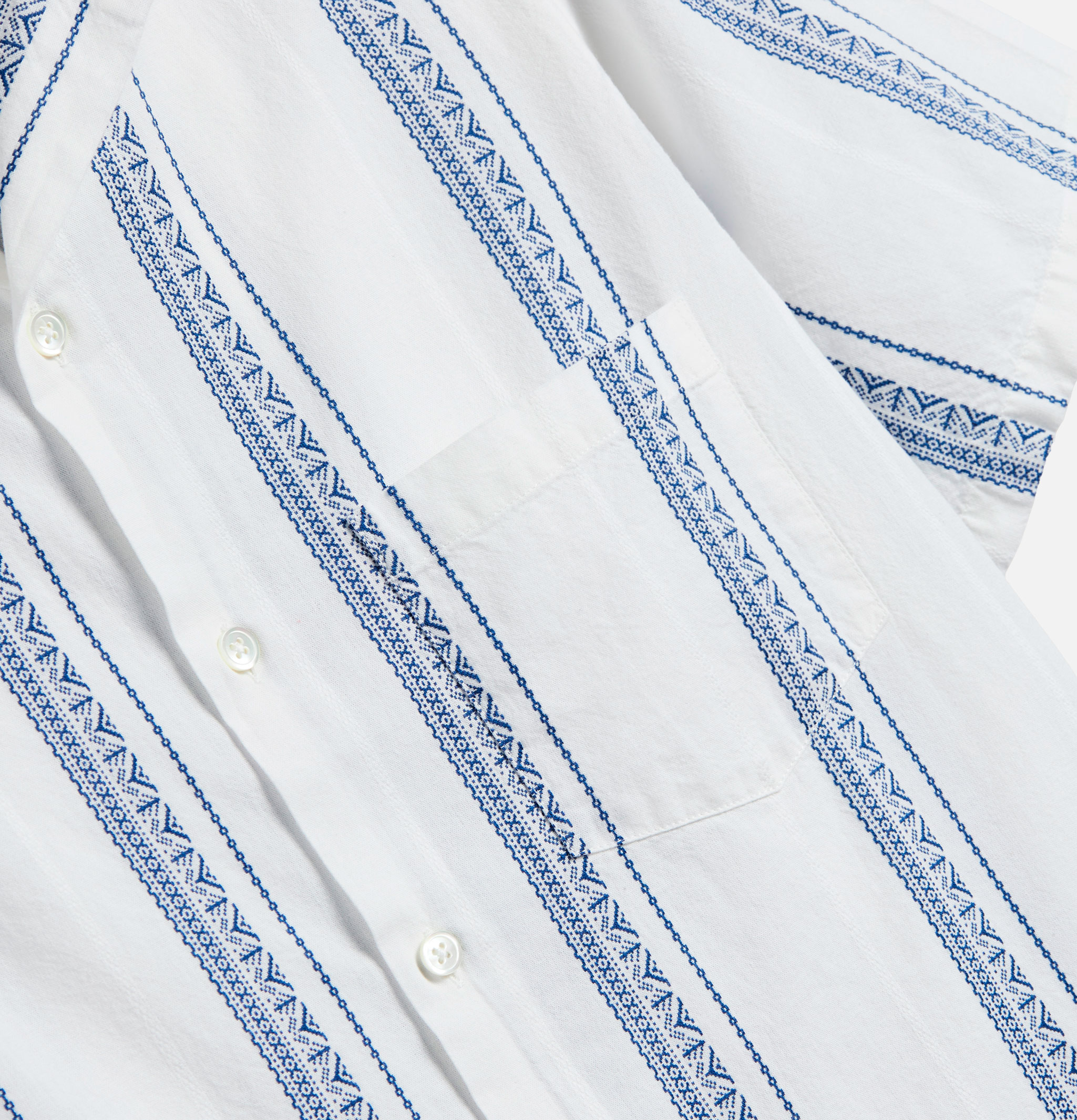 Portuguese Flannel Chemise Alqueva Blanc & Bleu