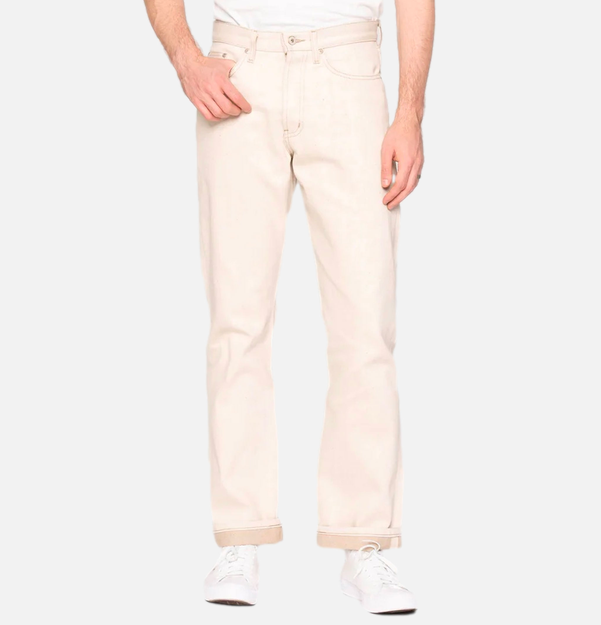 Naked and Famous Trueguy Foxfiber Ecru