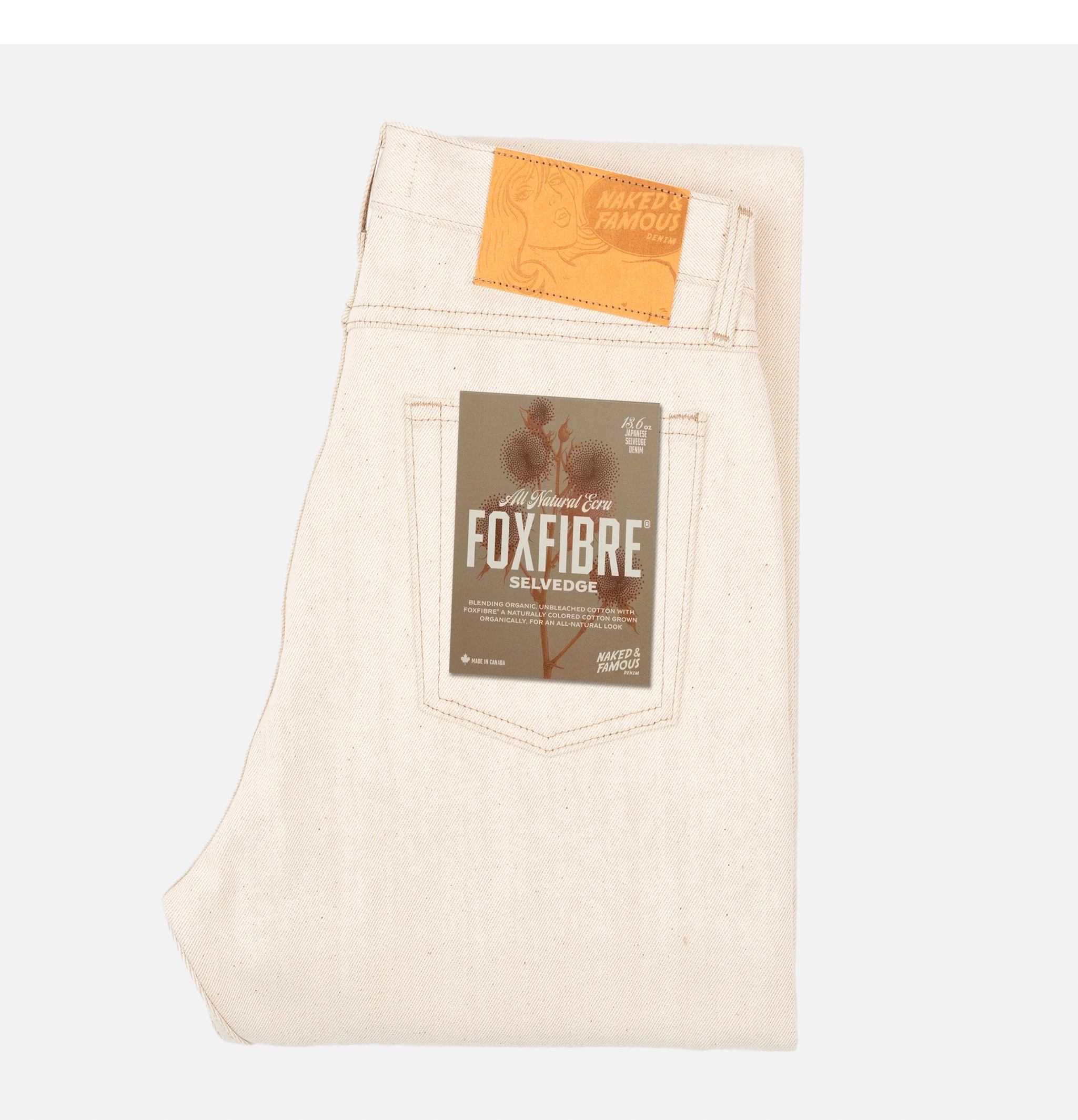 Naked and Famous Trueguy Foxfiber Ecru
