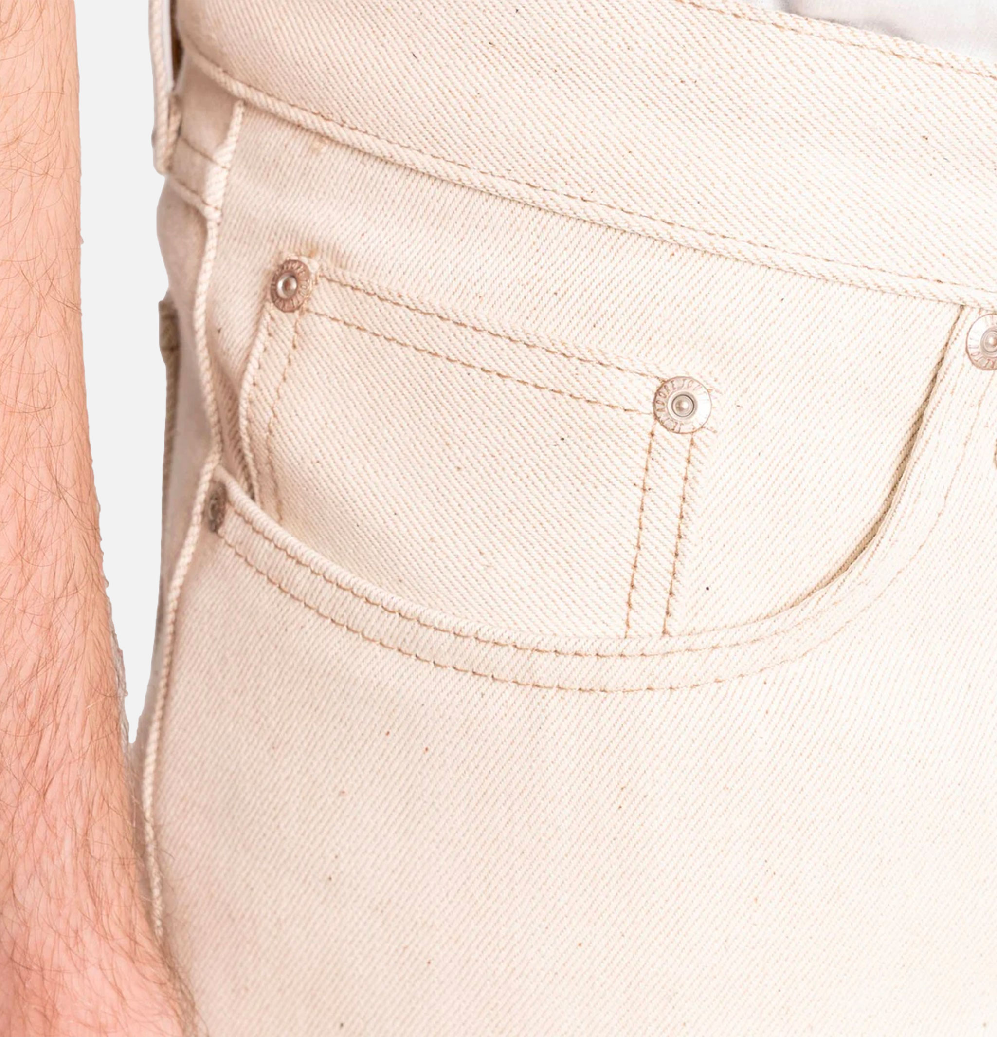 Naked and Famous Trueguy Foxfiber Ecru