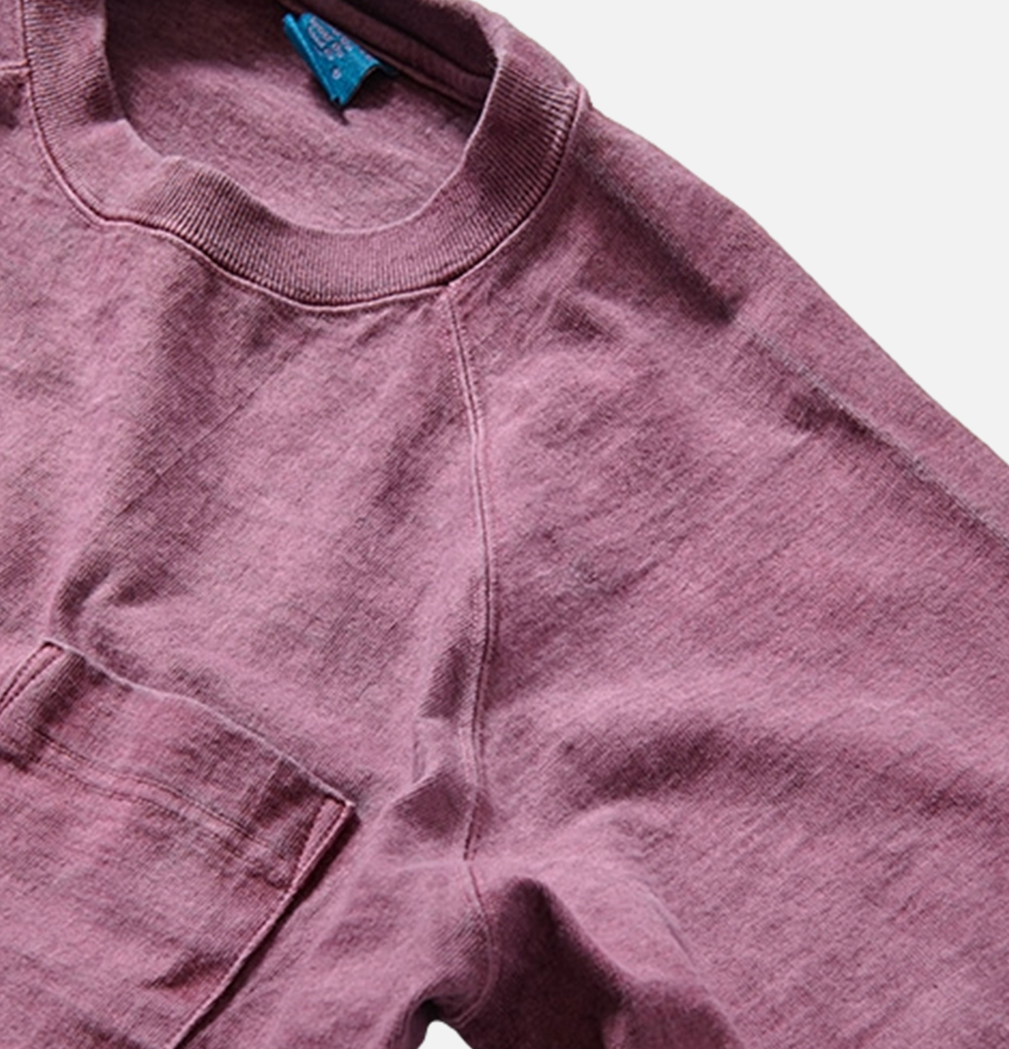 Good On Vintage Dye Ls Raglan Pocket Azuki