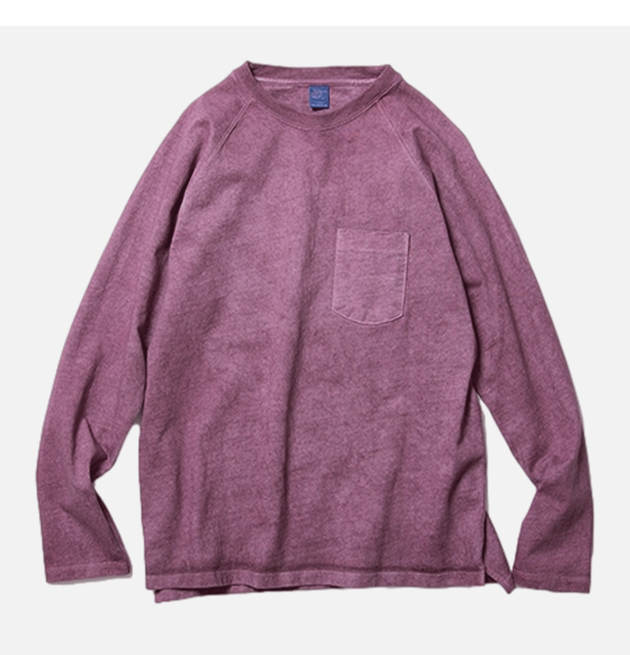 Good On Vintage Dye Ls Raglan Pocket Azuki