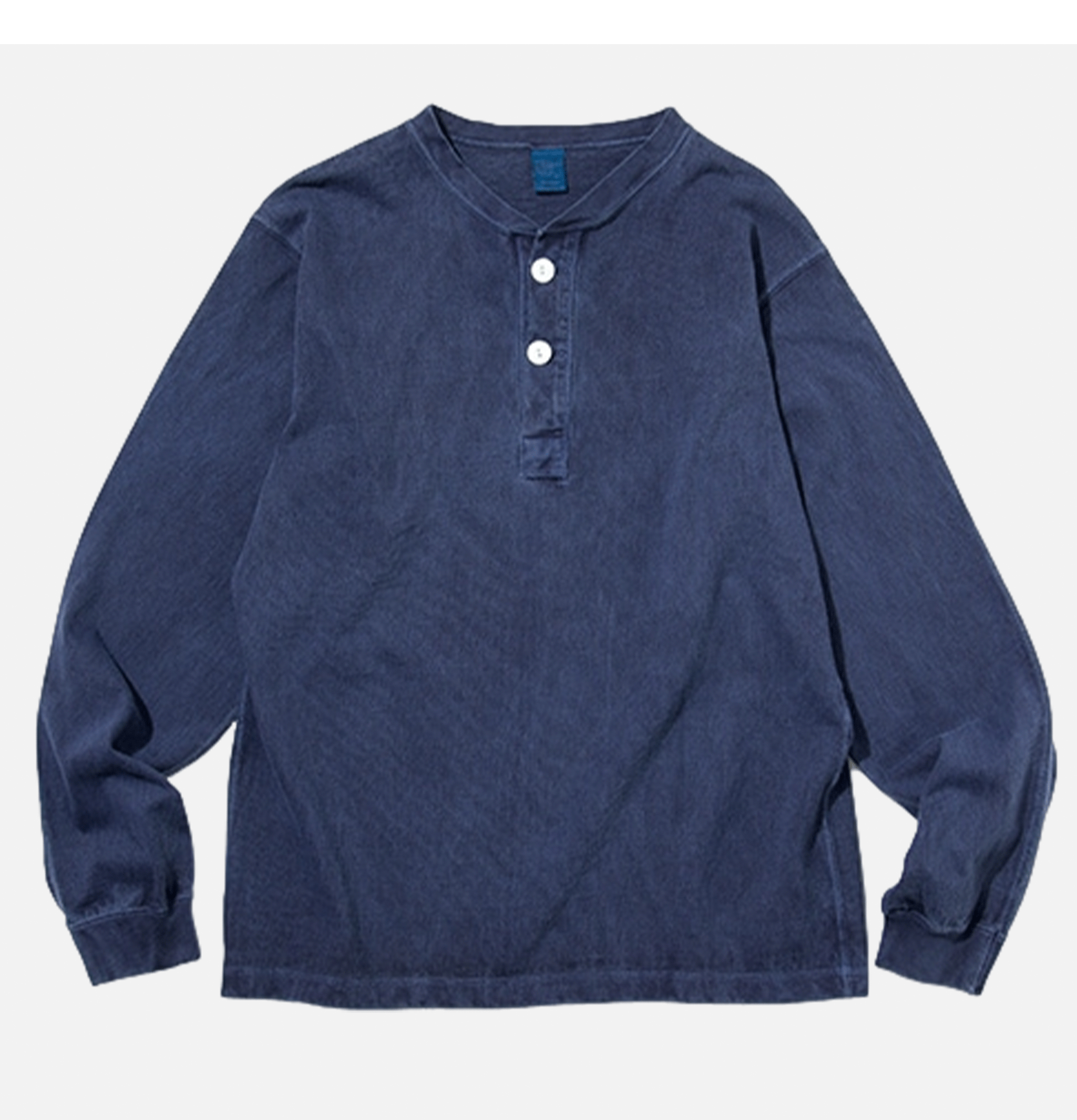 Good On Ls Heavy Henley Tee Navy