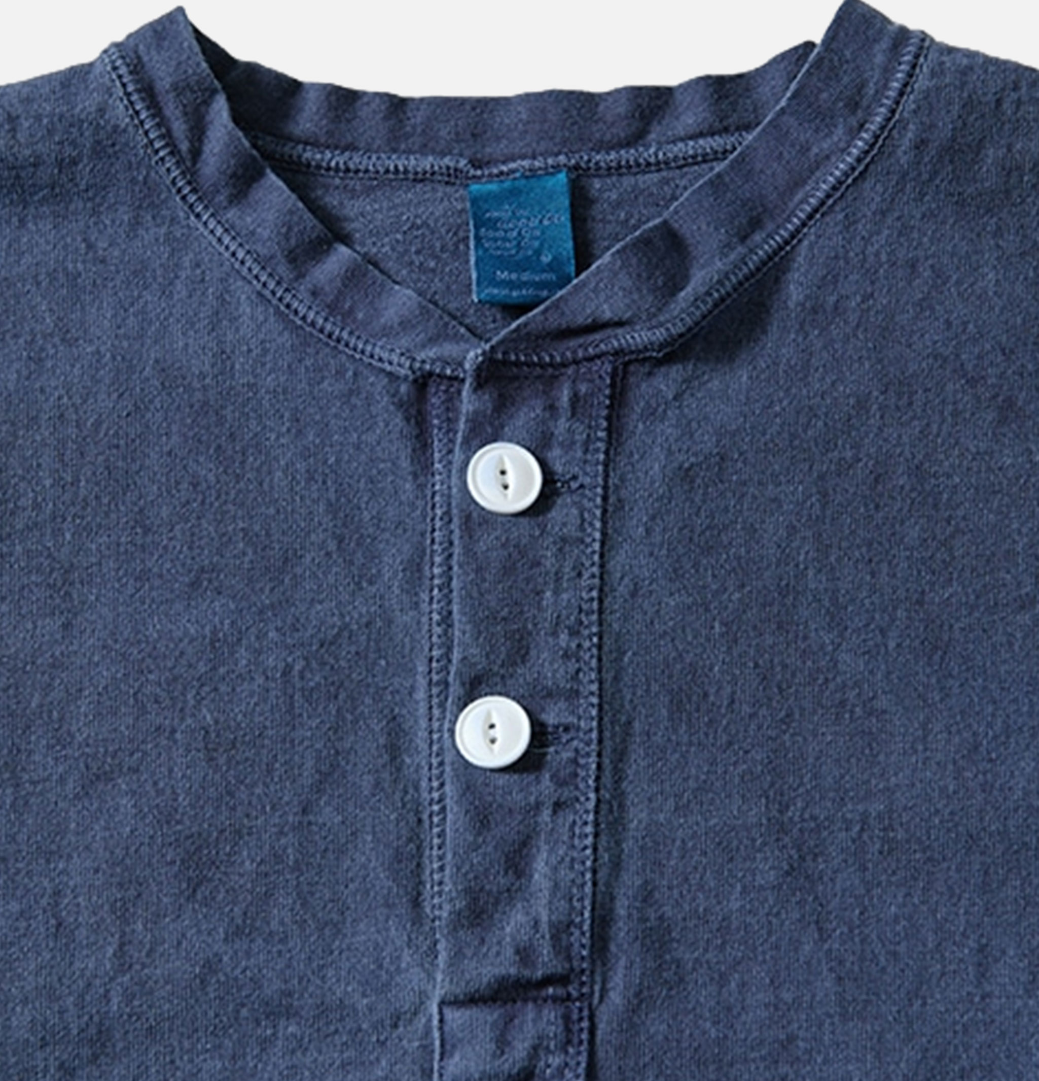 Good On Ls Heavy Henley Tee Navy