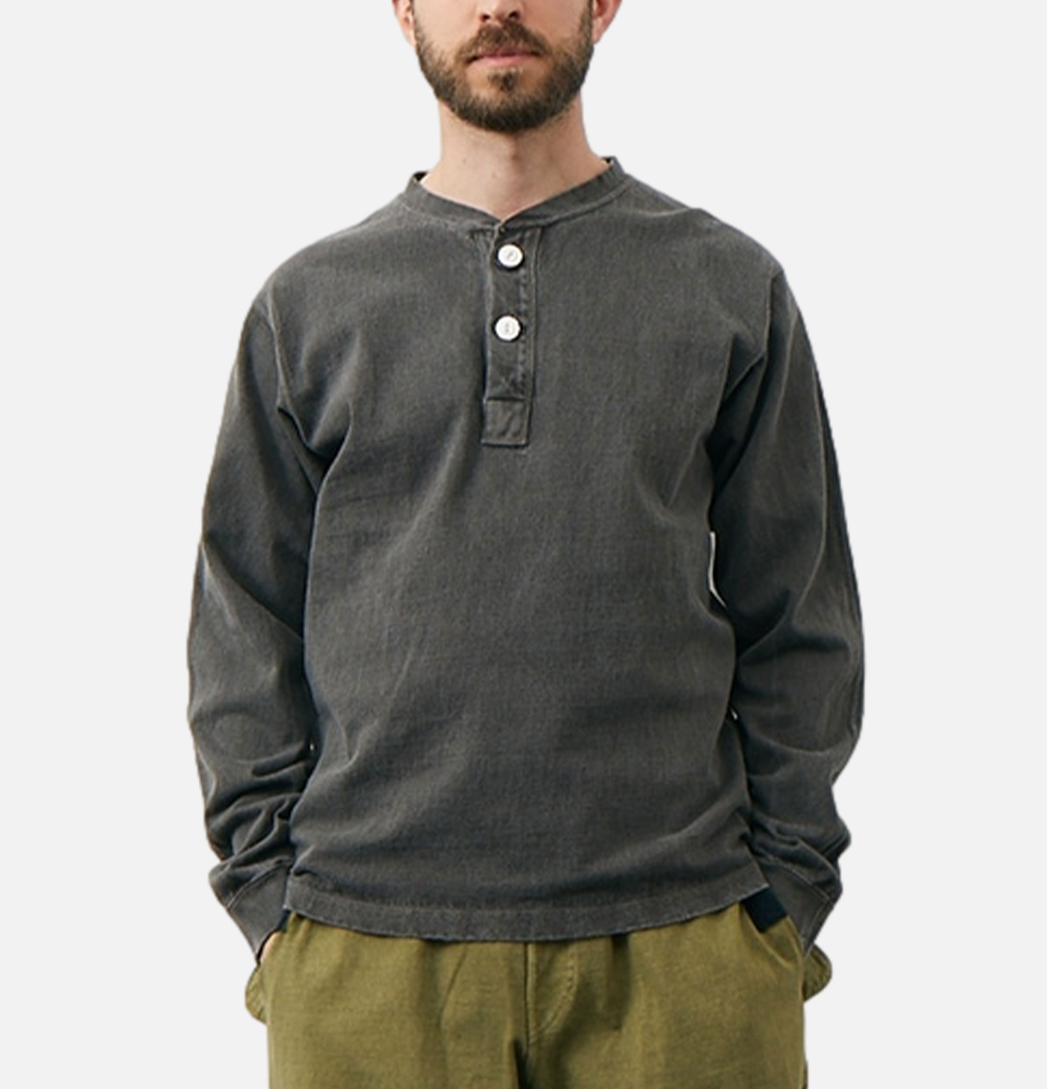 Good On Ls Heavy Henley Tee Black