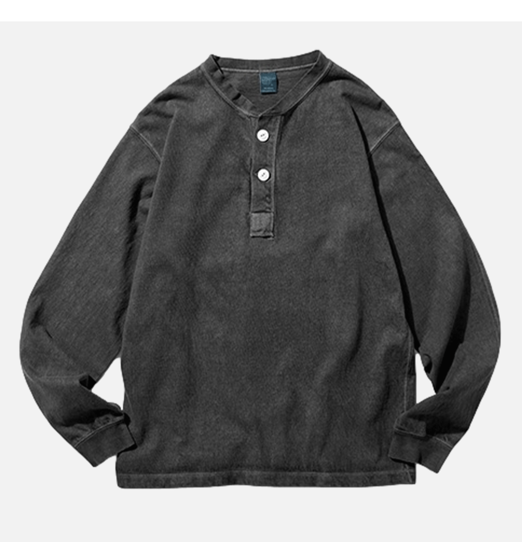 Good On Ls Heavy Henley Tee Black