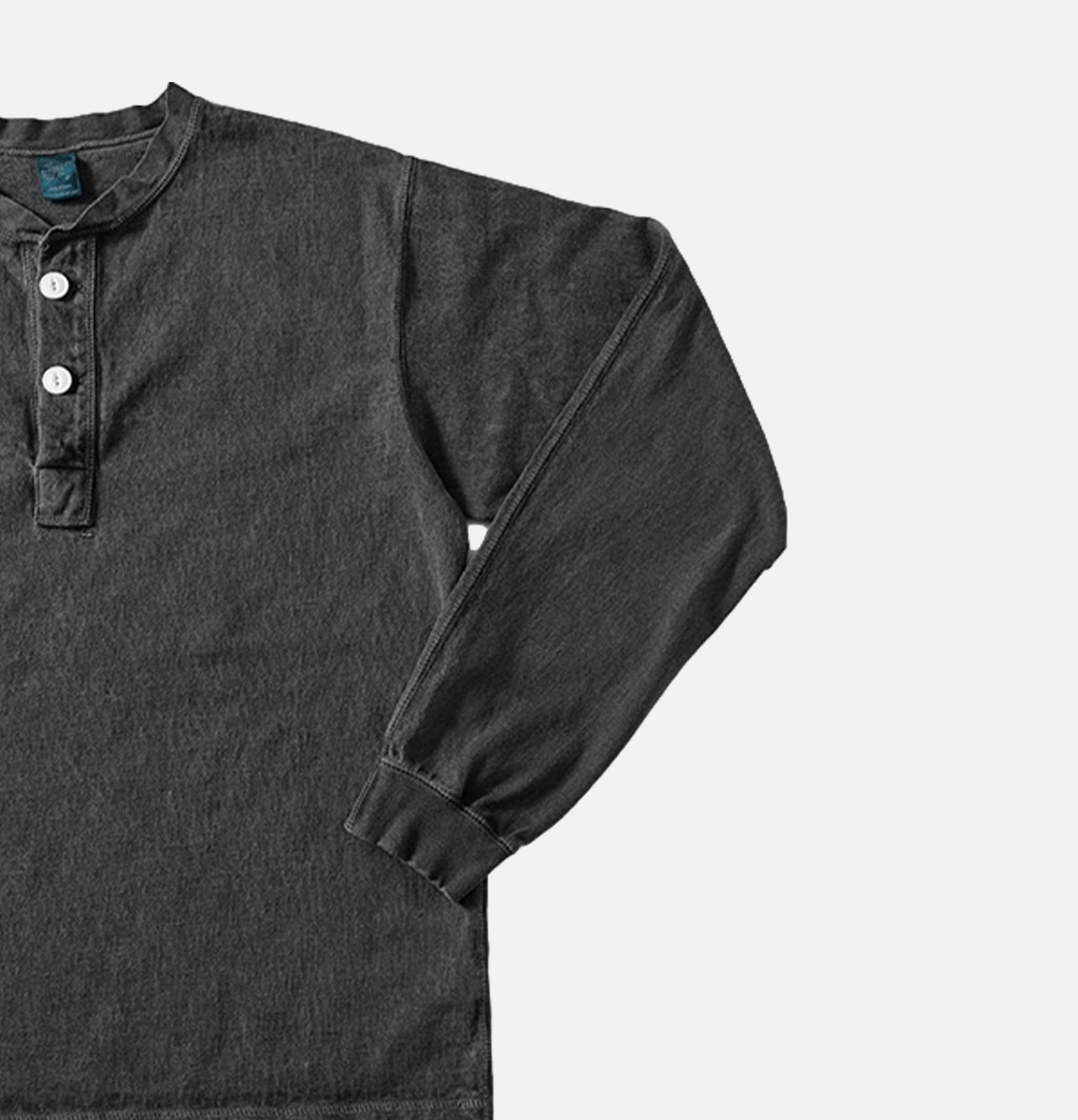 Good On Ls Heavy Henley Tee Black