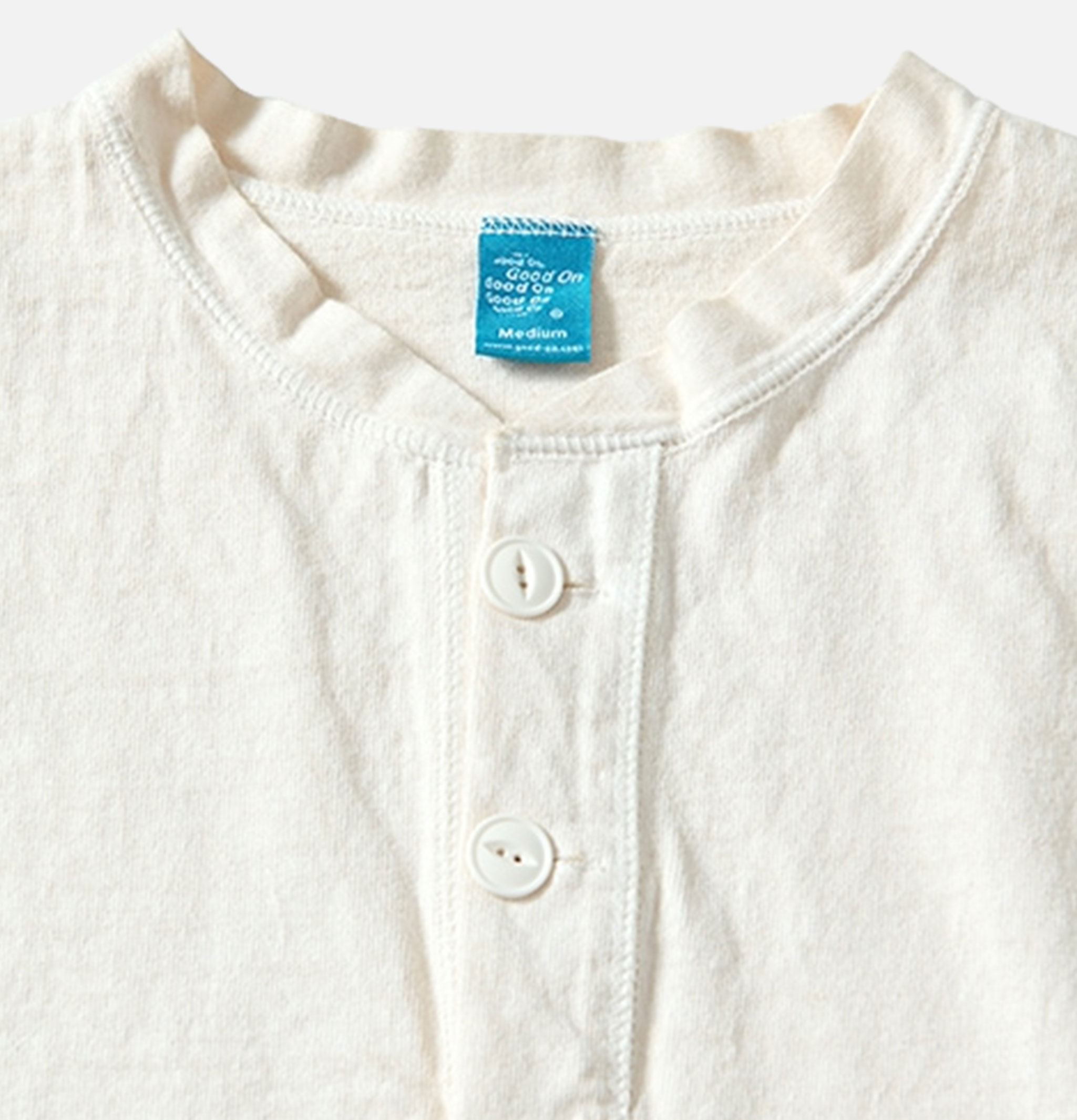 Good On Ls Heavy Henley Tee Natural