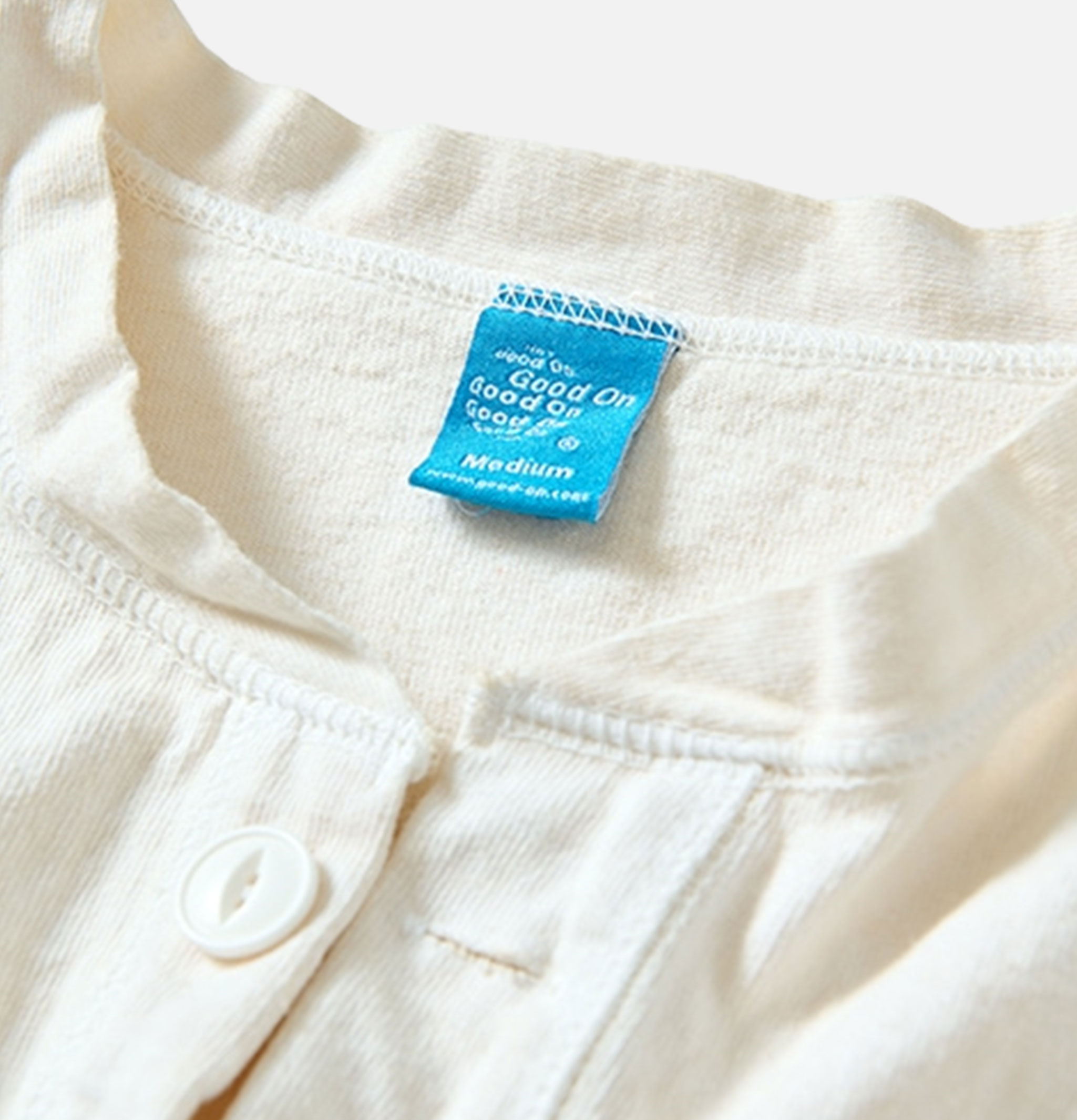 Good On Ls Heavy Henley Tee Natural