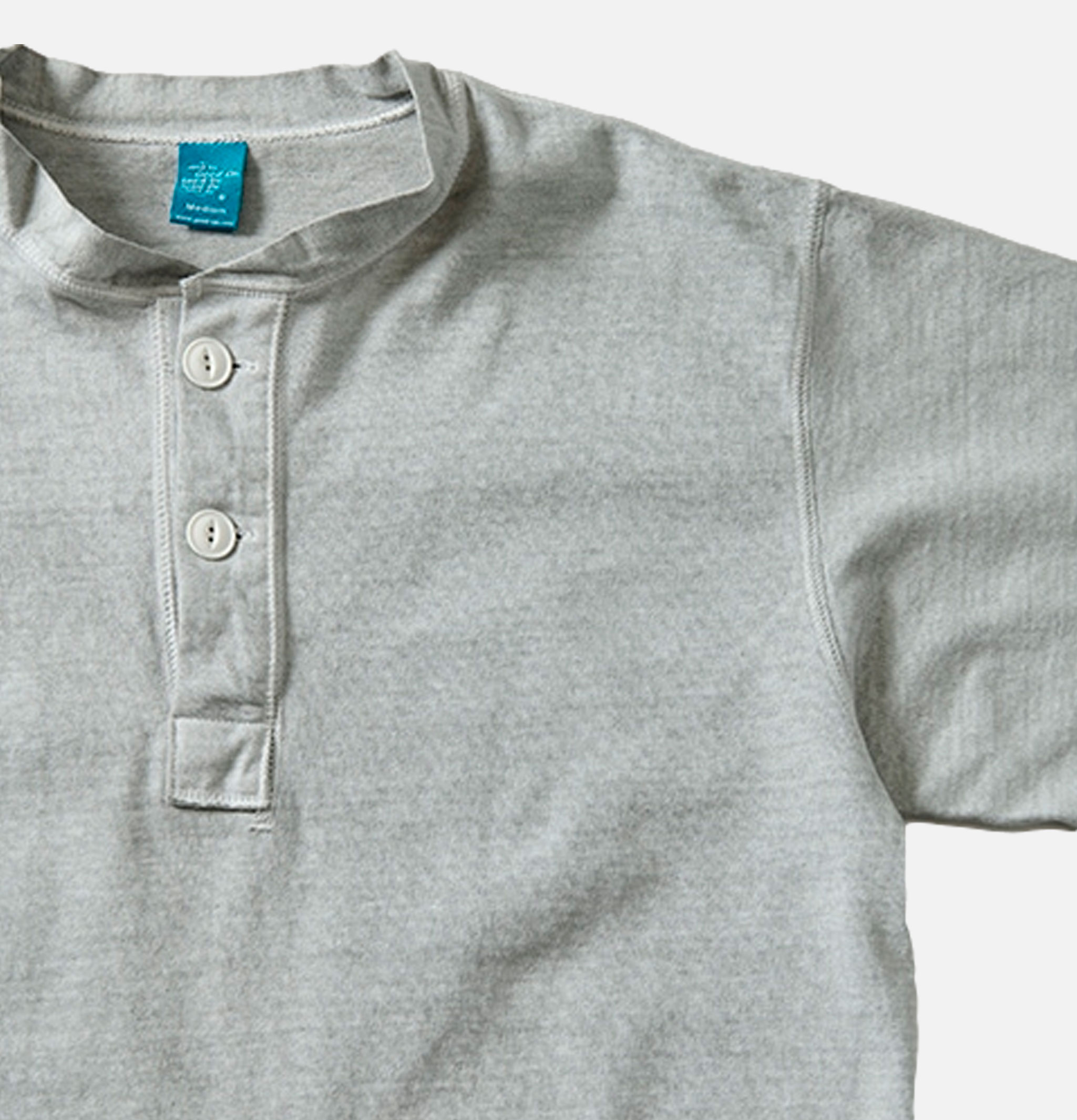 Good On Ls Heavy Henley Tee Ash Grey