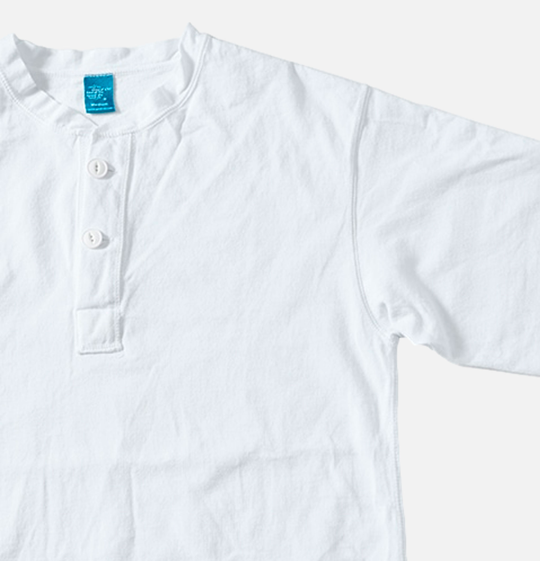 Good On Ls Heavy Henley Tee White