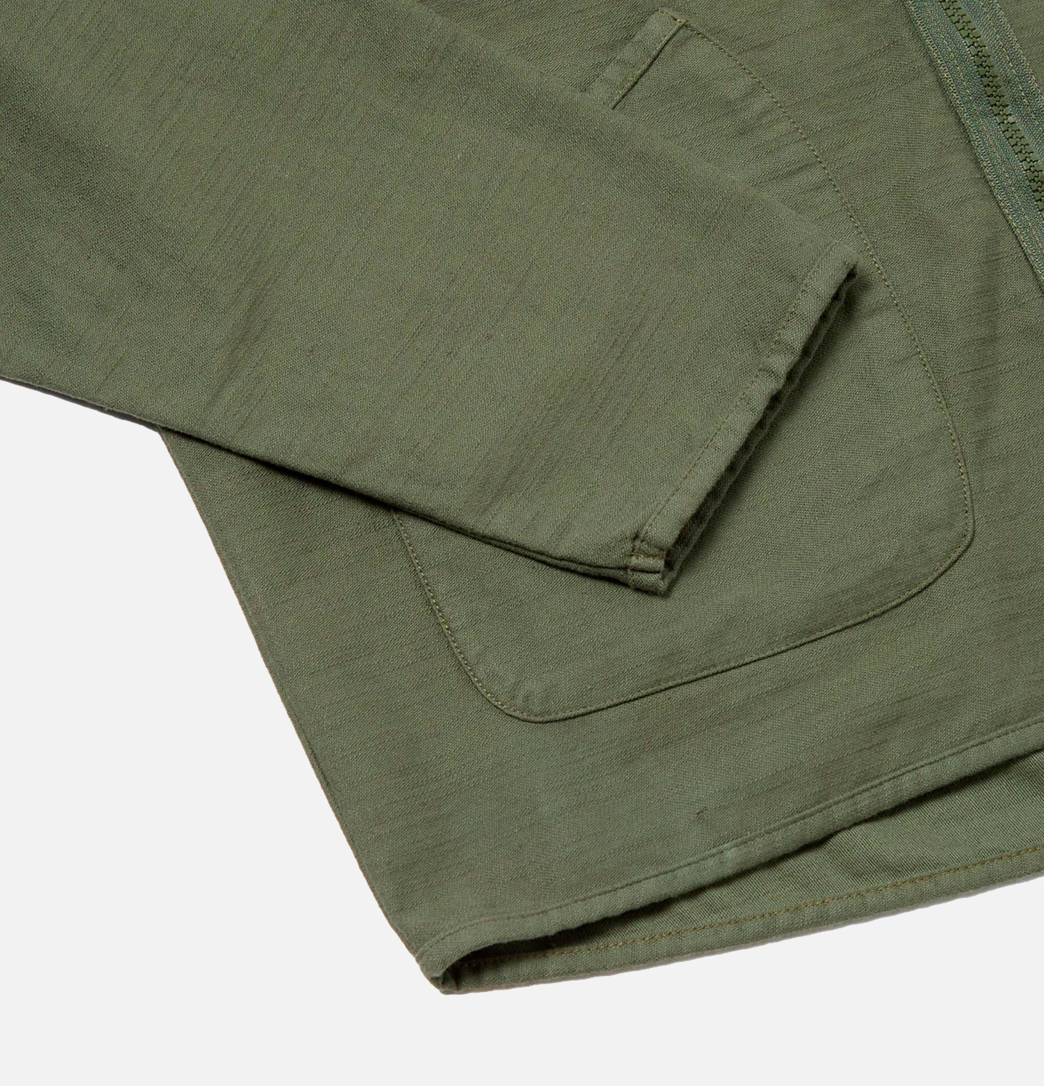 Universal Works Zip Liner Slub Sateen Olive