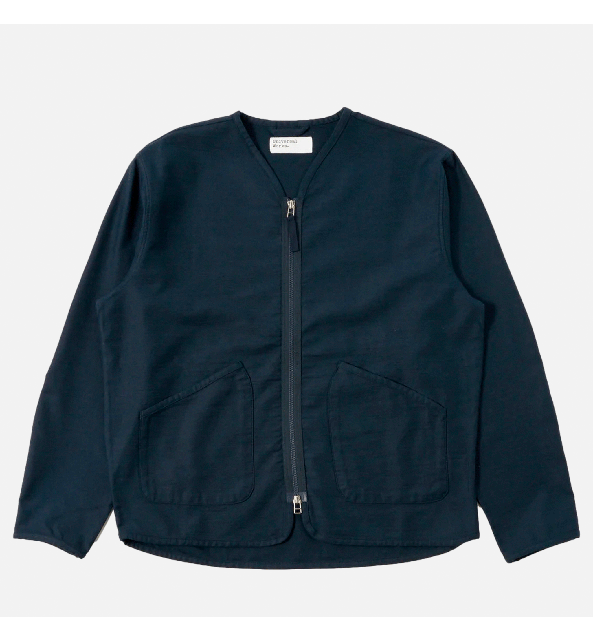 Universal Works Zip Liner Slub Sateen Navy