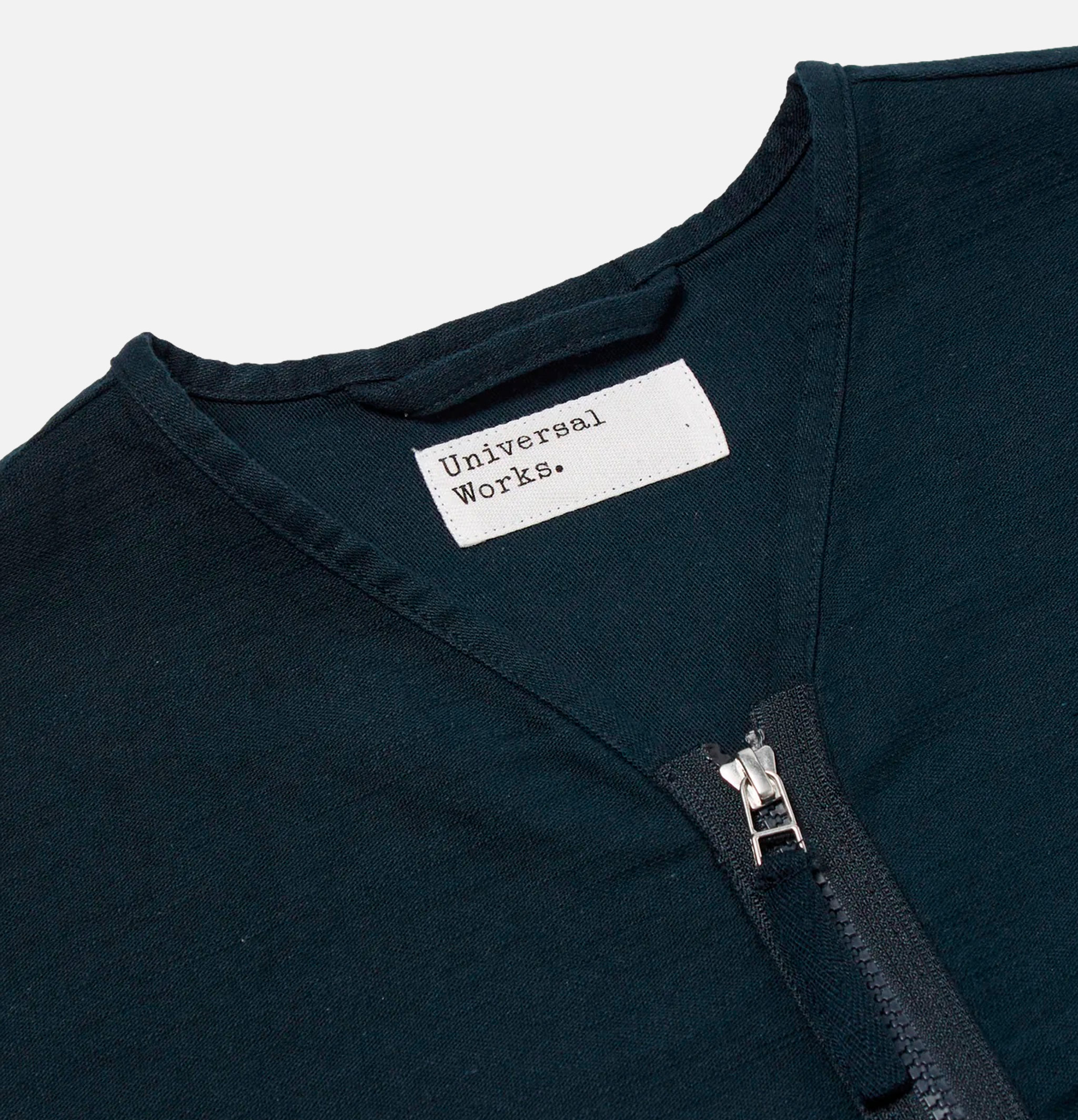 Universal Works Zip Liner Slub Sateen Navy