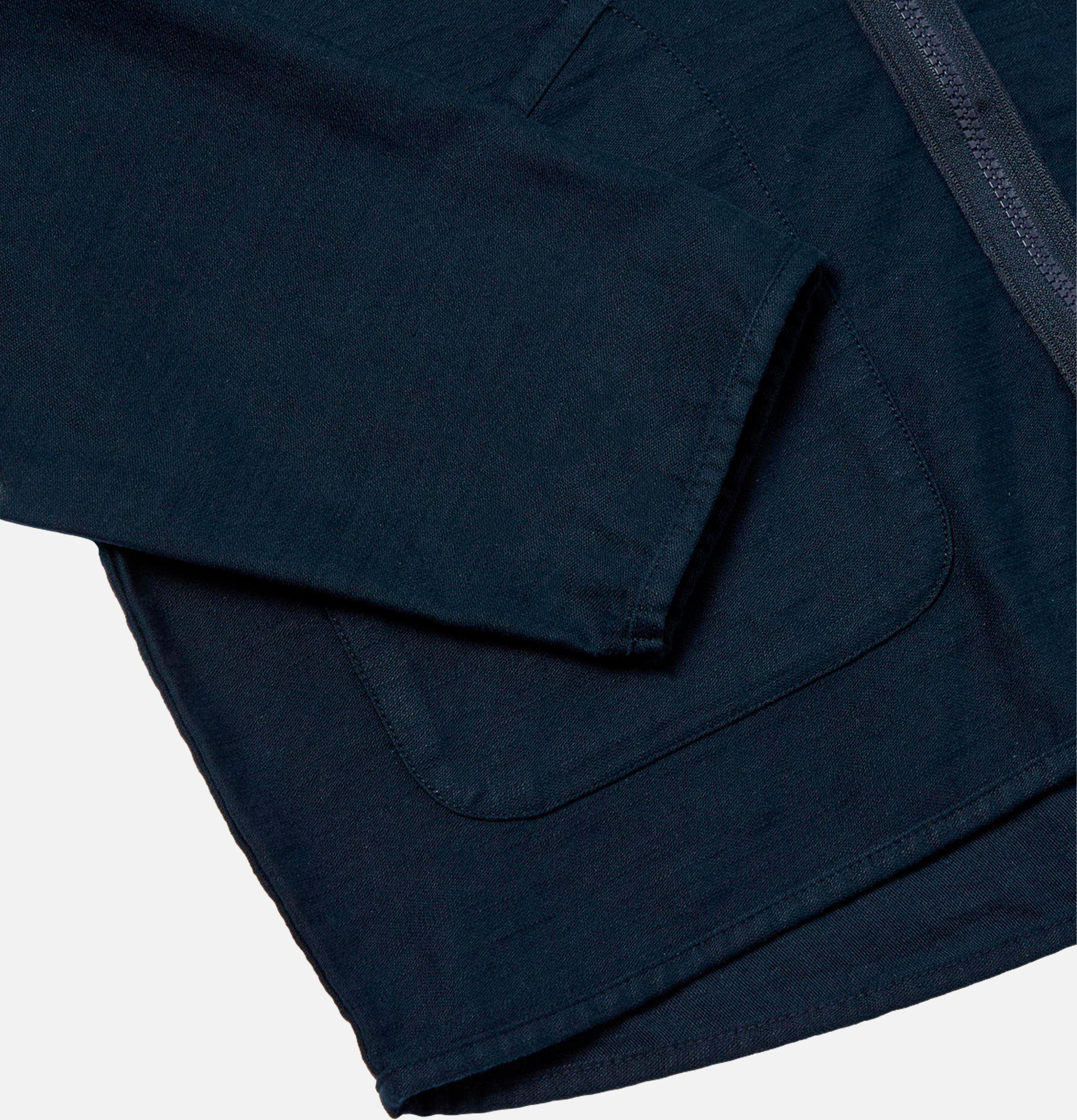 Universal Works Zip Liner Slub Sateen Navy