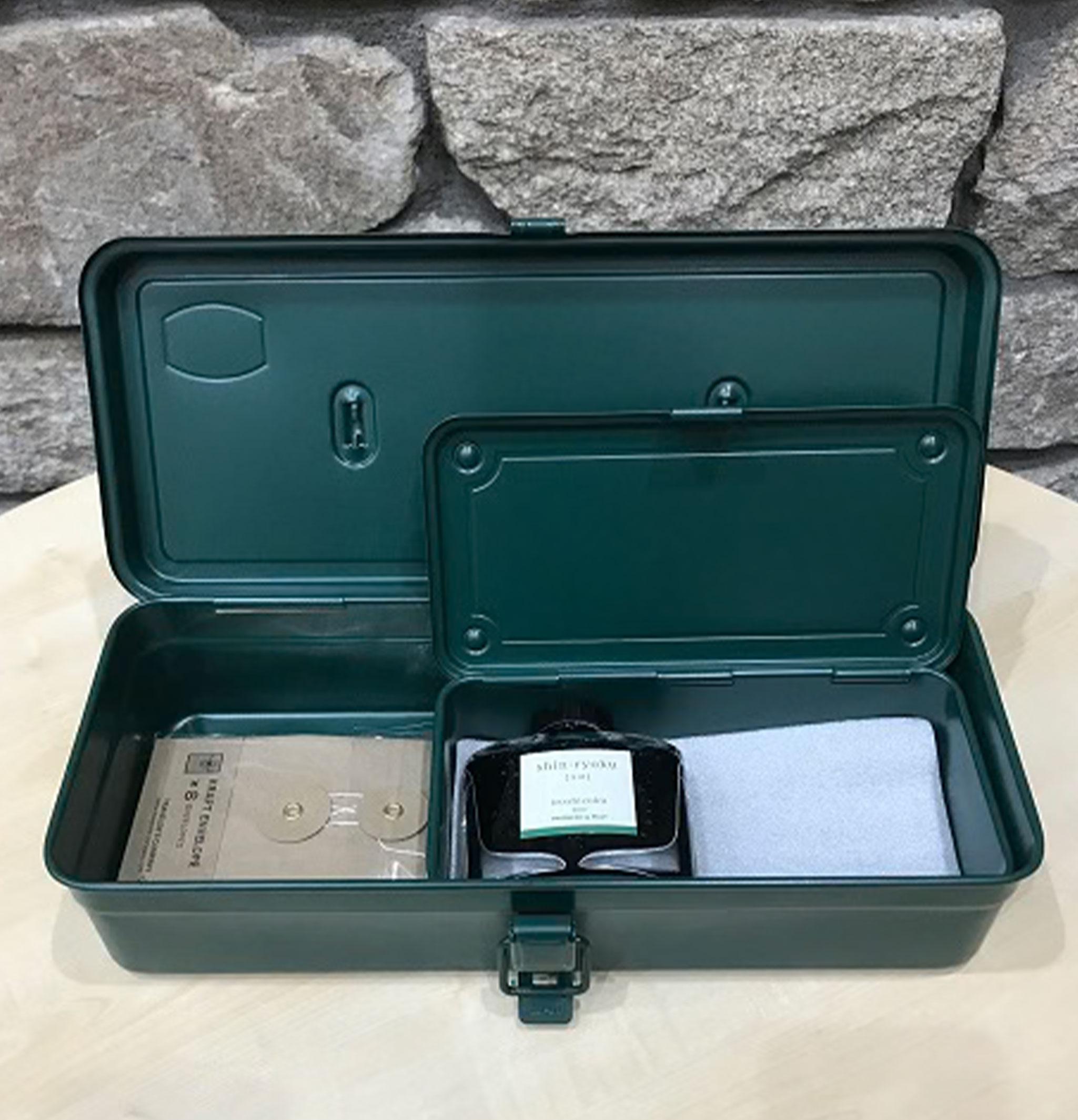 Toyo Steel Trunk Shape Toolbox T320 Antique Green