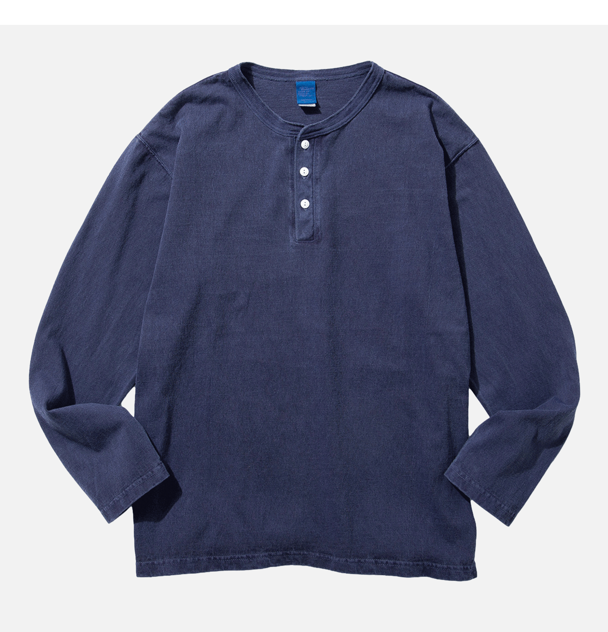 Good On Japan LS Henley Tee Navy