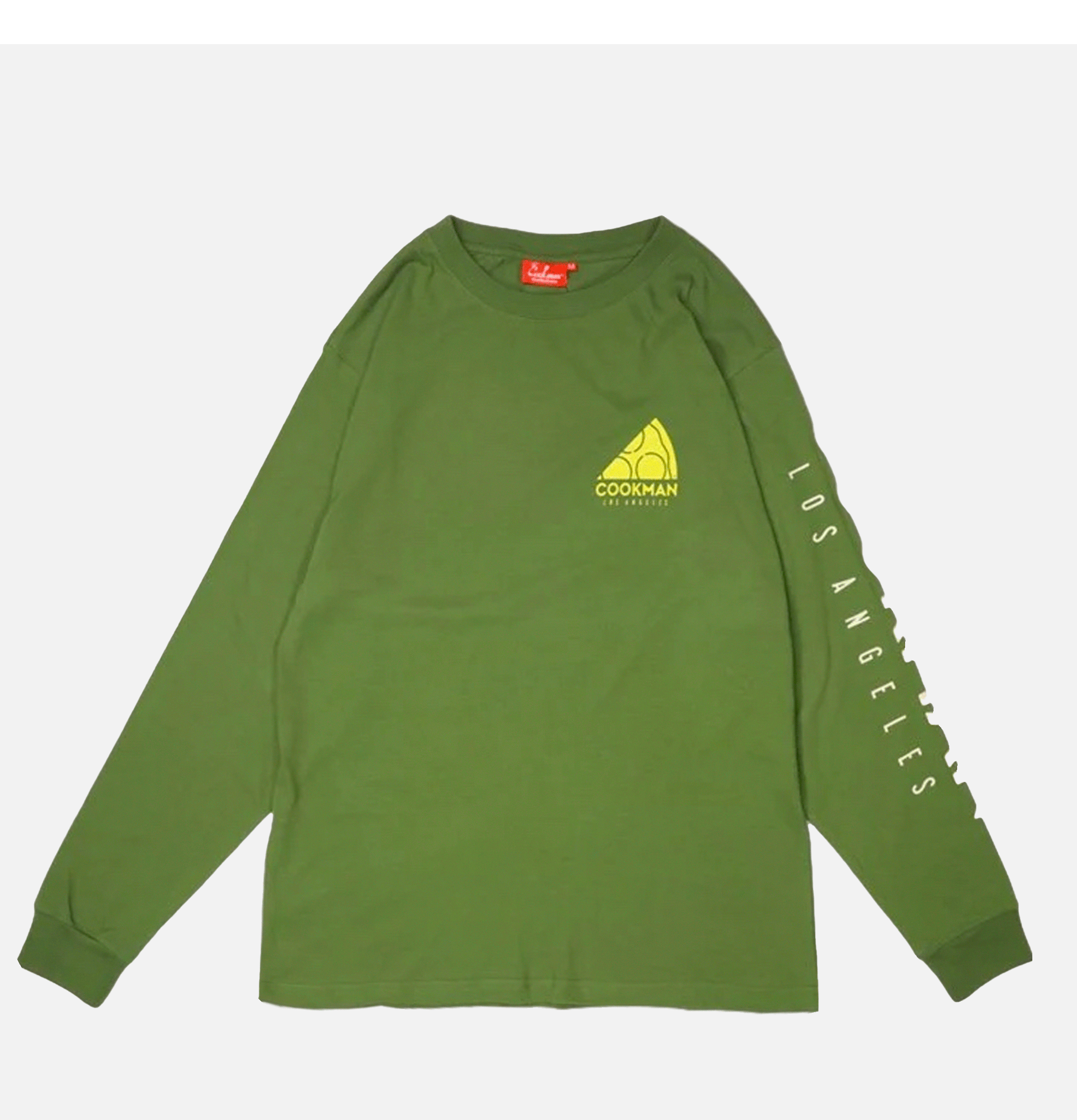 Cookman T-shirt Long Sleeve Pizza Green