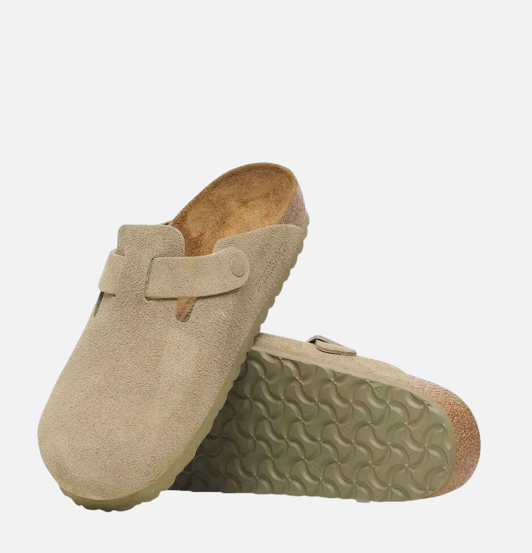 Birkenstock Boston Narrow Faded Étroite Khaki