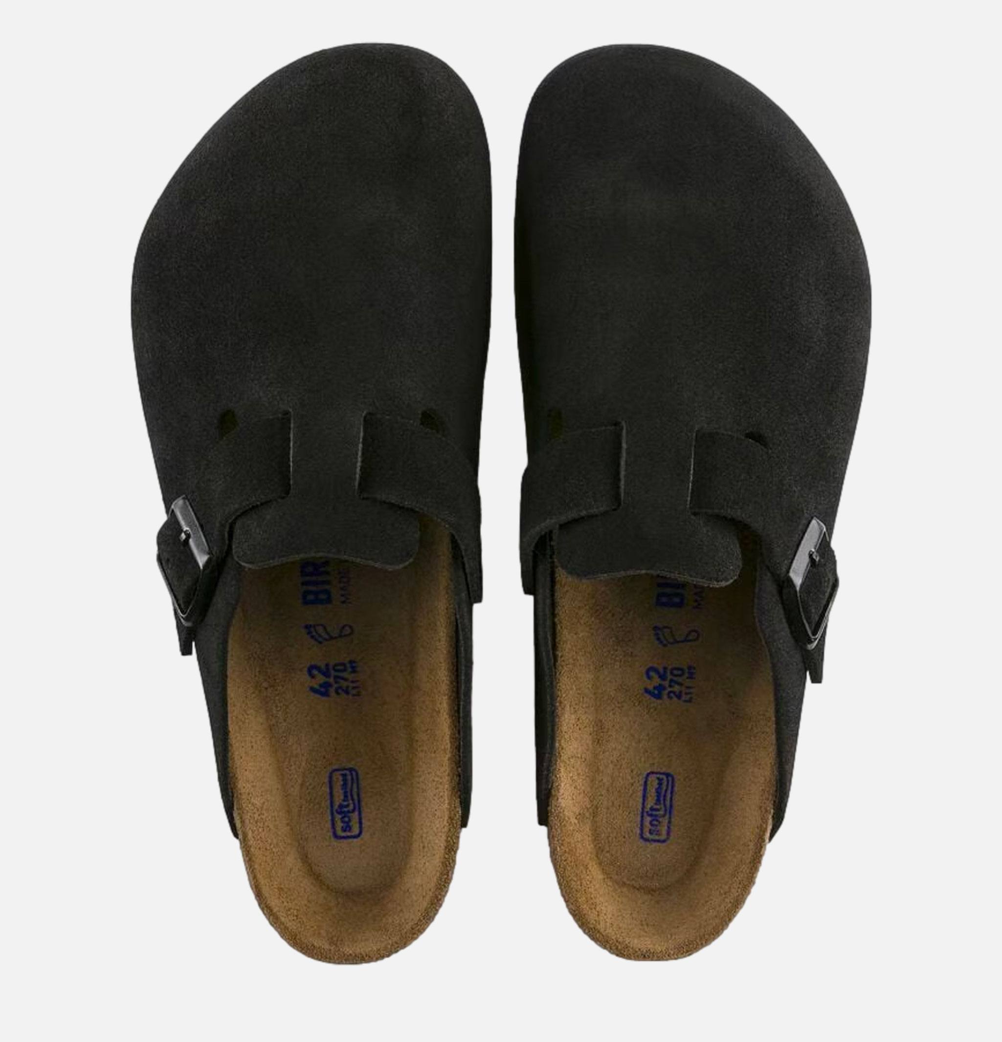 Birkenstock Boston Narrow Softbed Straight Black