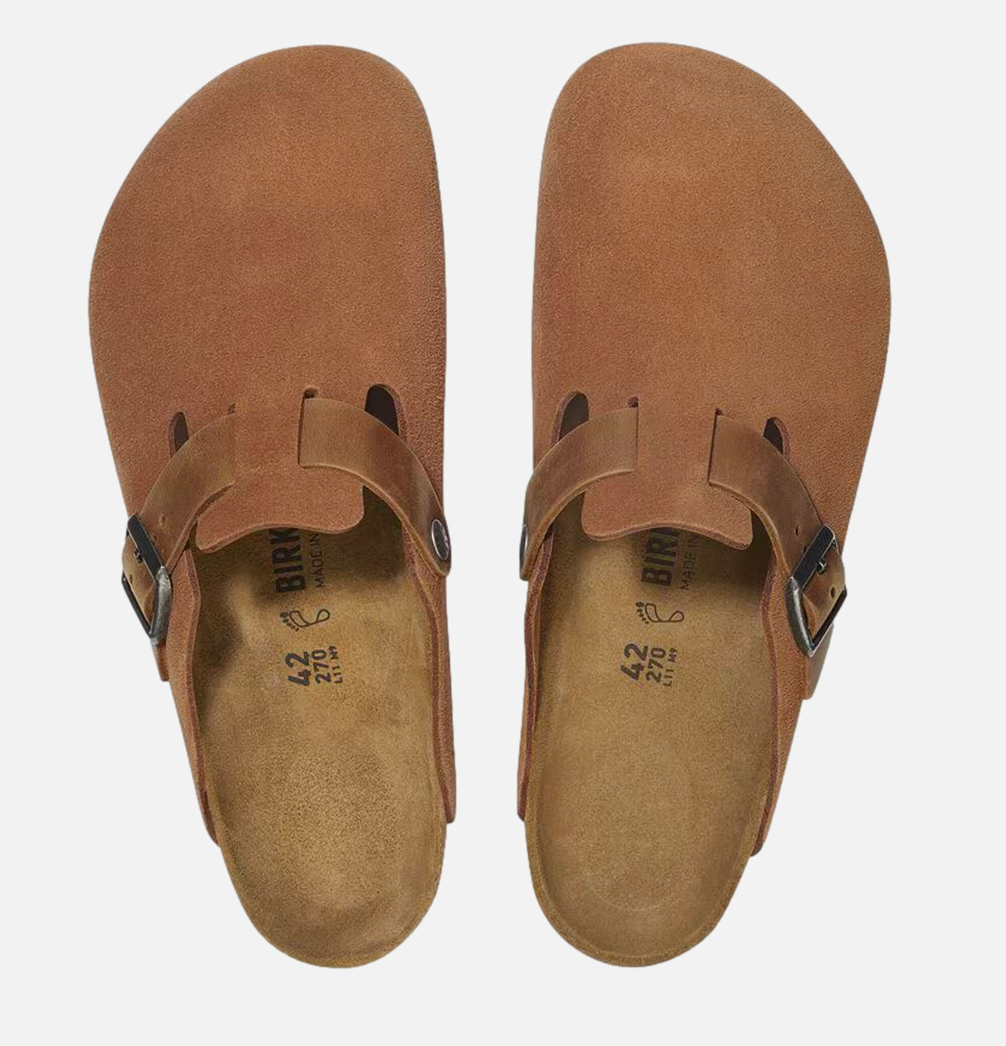 Birkenstock Boston Narrow Straight Cognac