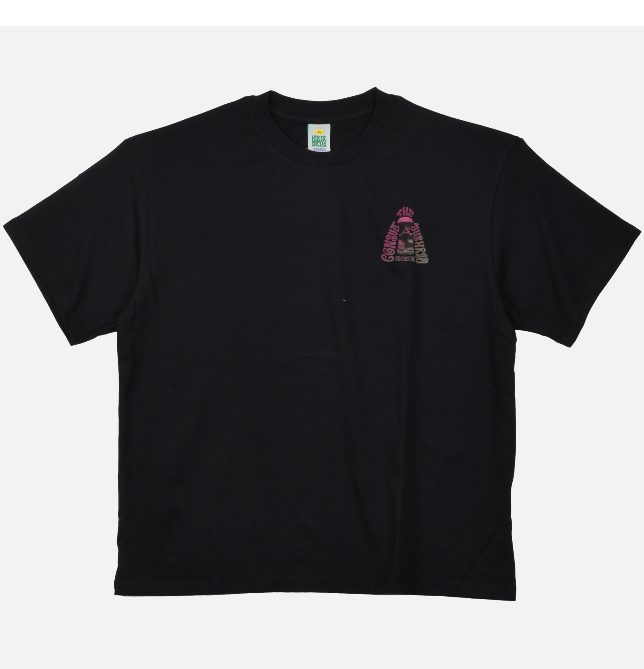 Hikerdelic Consult The Mushroom Tee Black