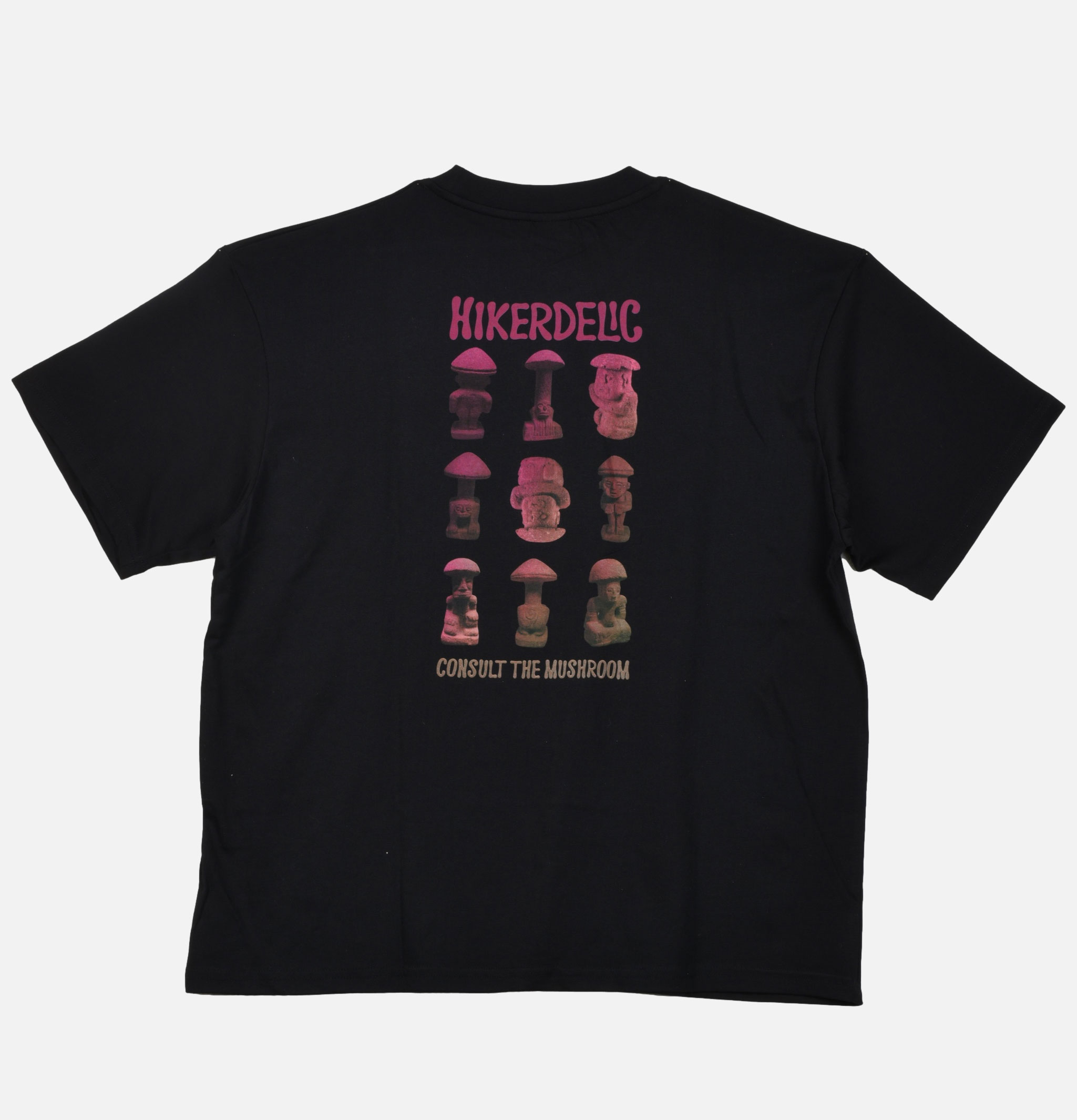 Hikerdelic Consult The Mushroom Tee Black