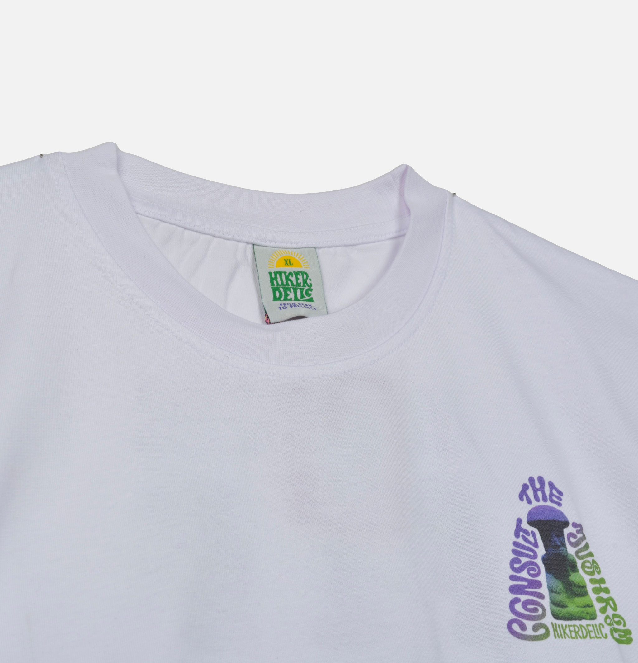Hikerdelic Consult The Mushroom Tee White