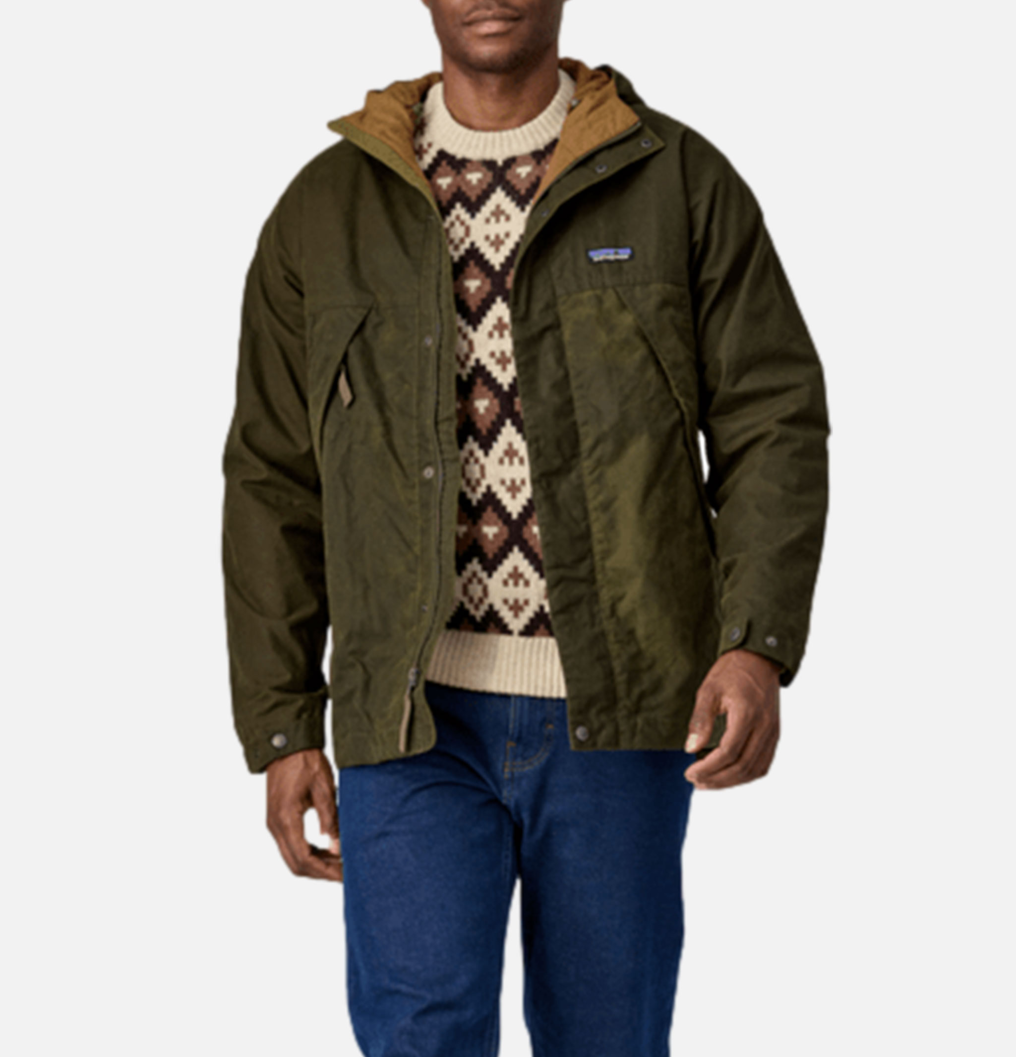 Patagonia Waxed Cotton Jacket Bassin Green