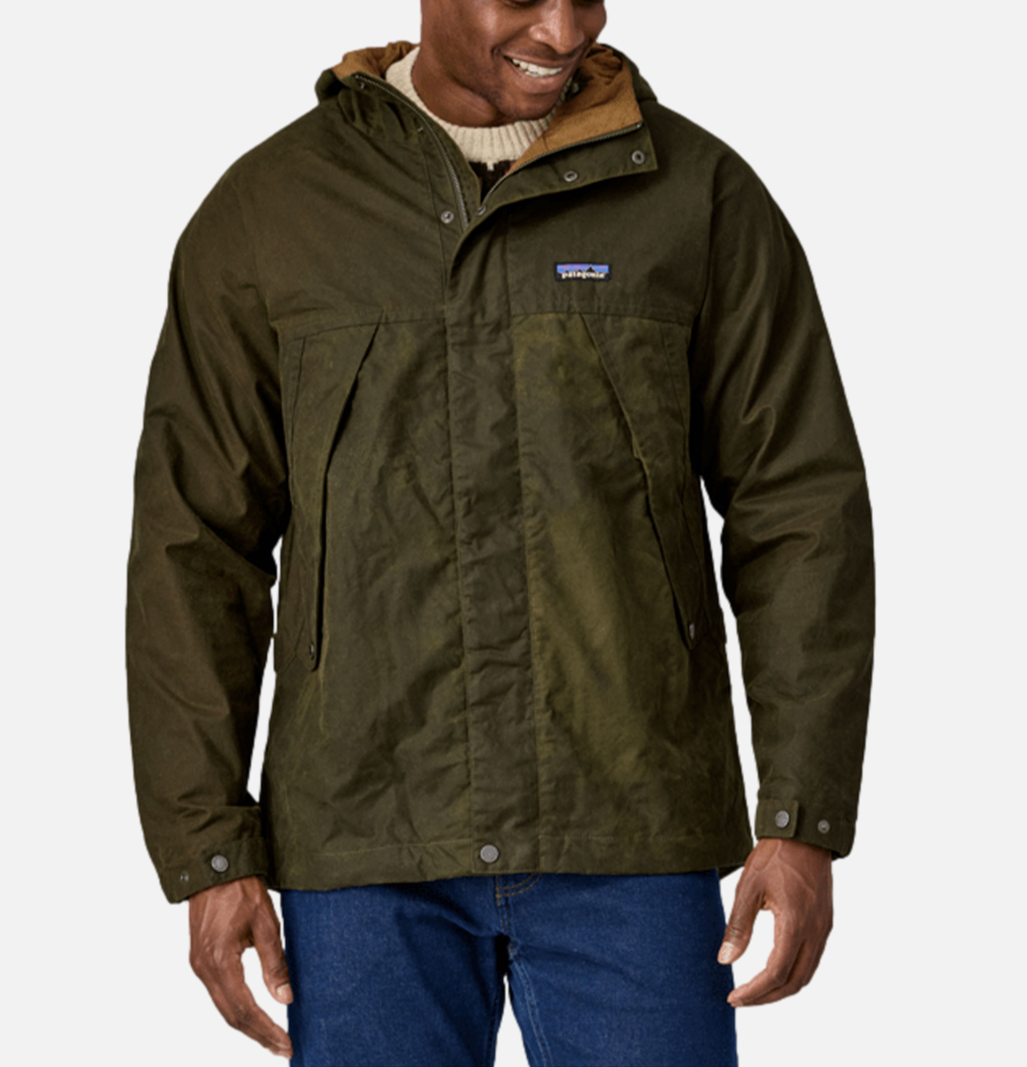 Patagonia Waxed Cotton Jacket Bassin Green