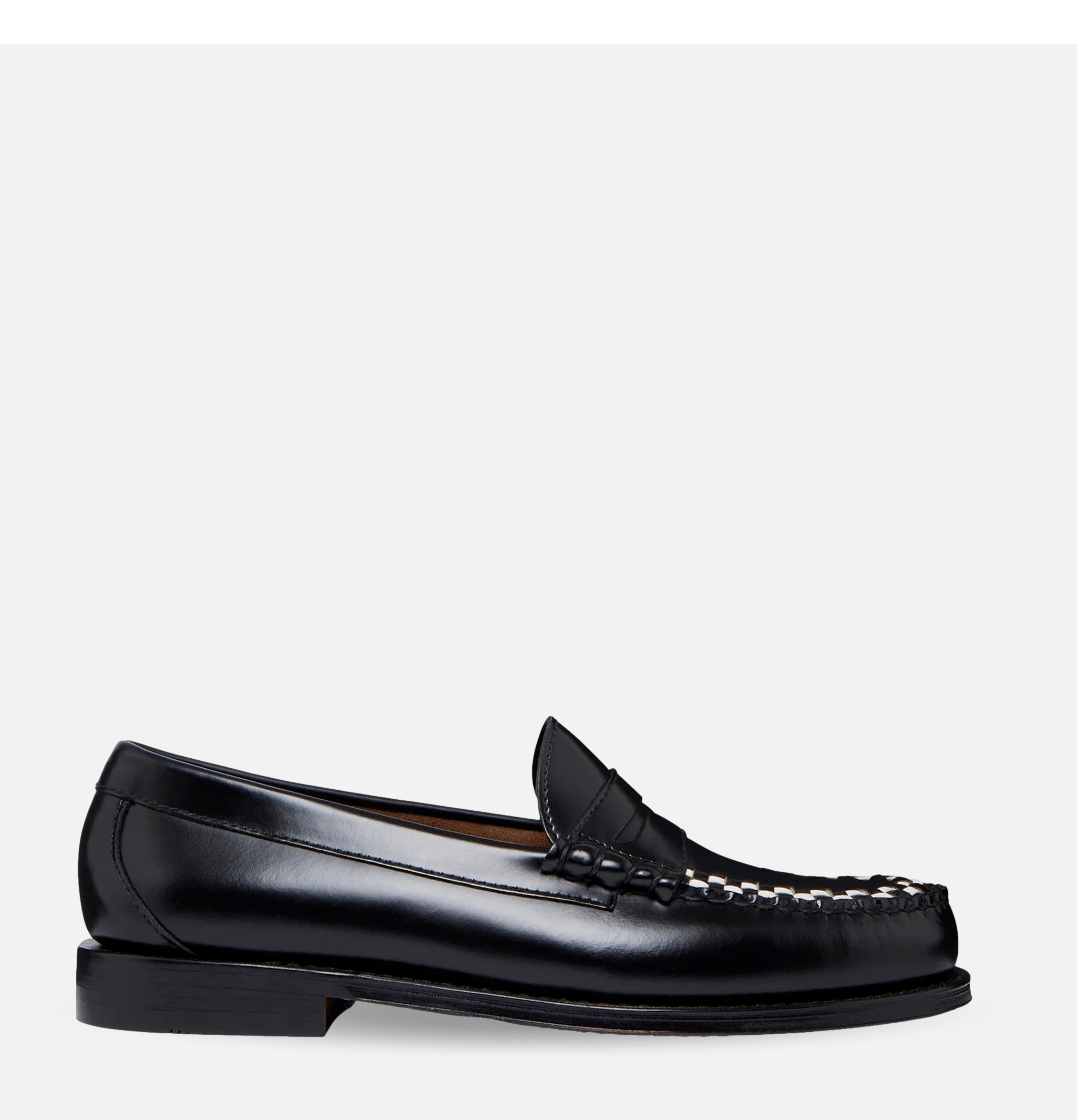 Womens G.H Bass Weejuns Classic Penny Loafer Black & White
