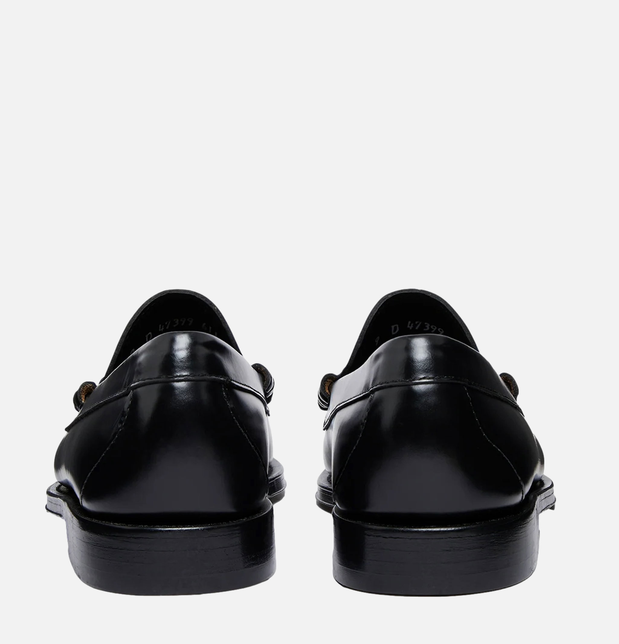 Mocassins Femme G.H Bass Weejuns Weave Penny Loafer Noir et Blanc