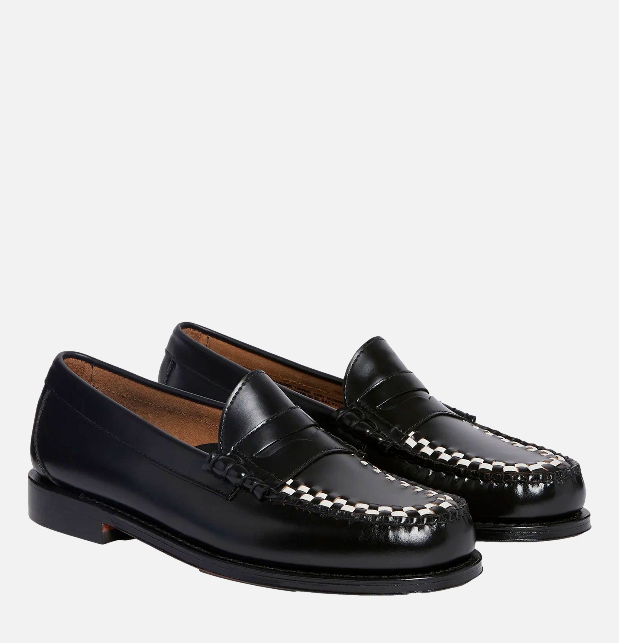 Womens G.H Bass Weejuns Weave Penny Loafer Black.
