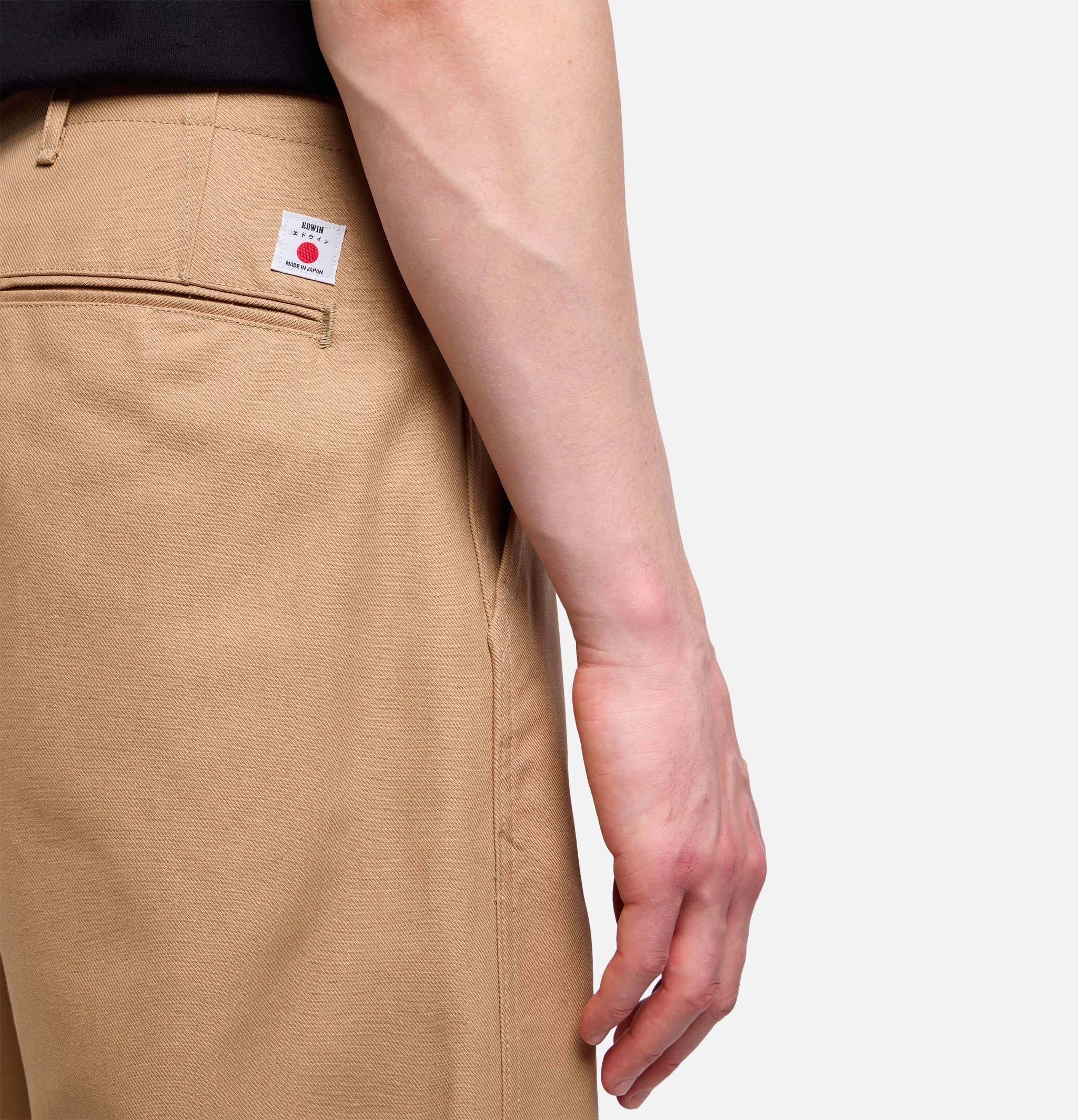 Edwin Wide Trousers Beige Unwashed