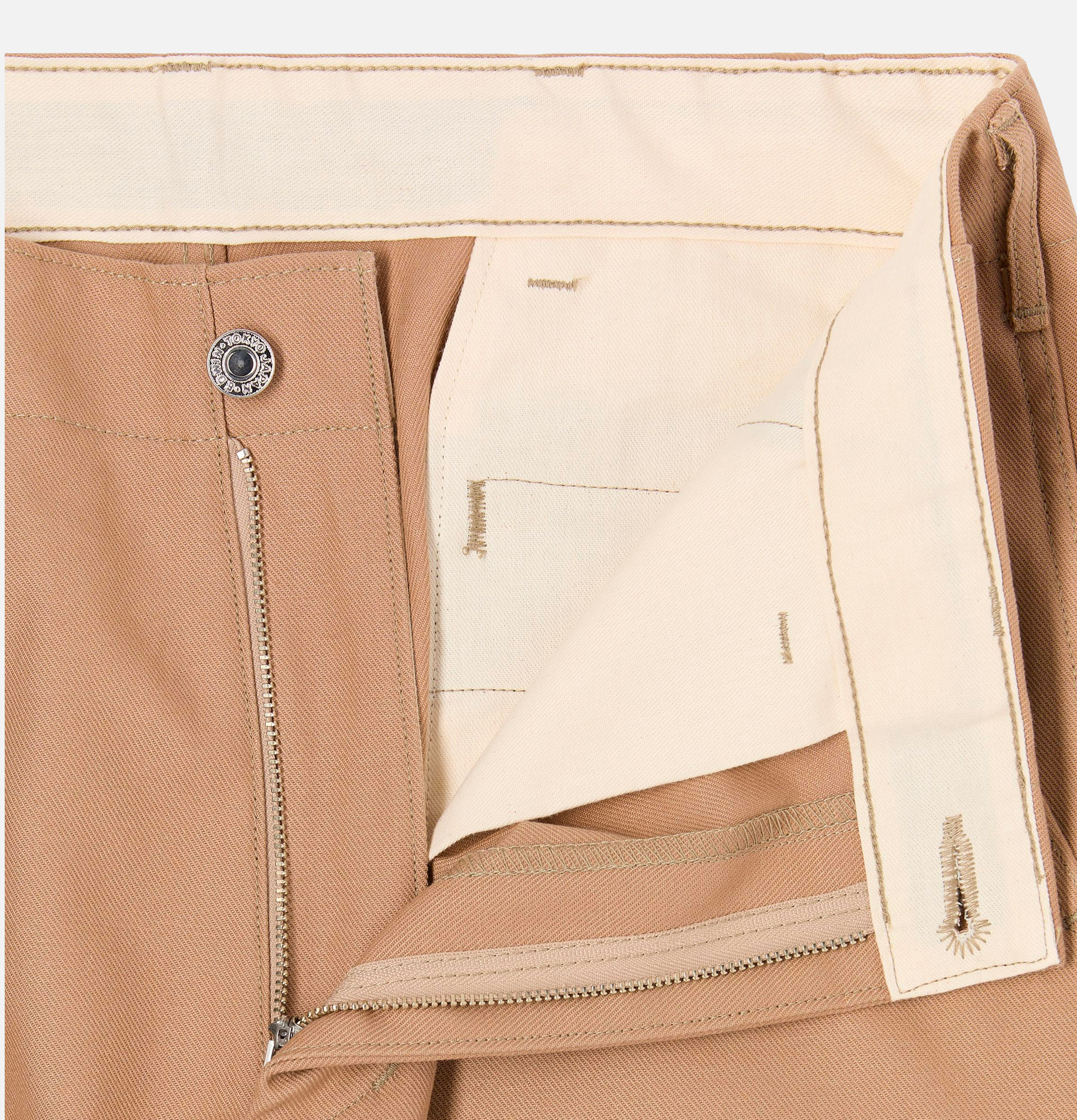 Edwin Wide Trousers Beige Unwashed