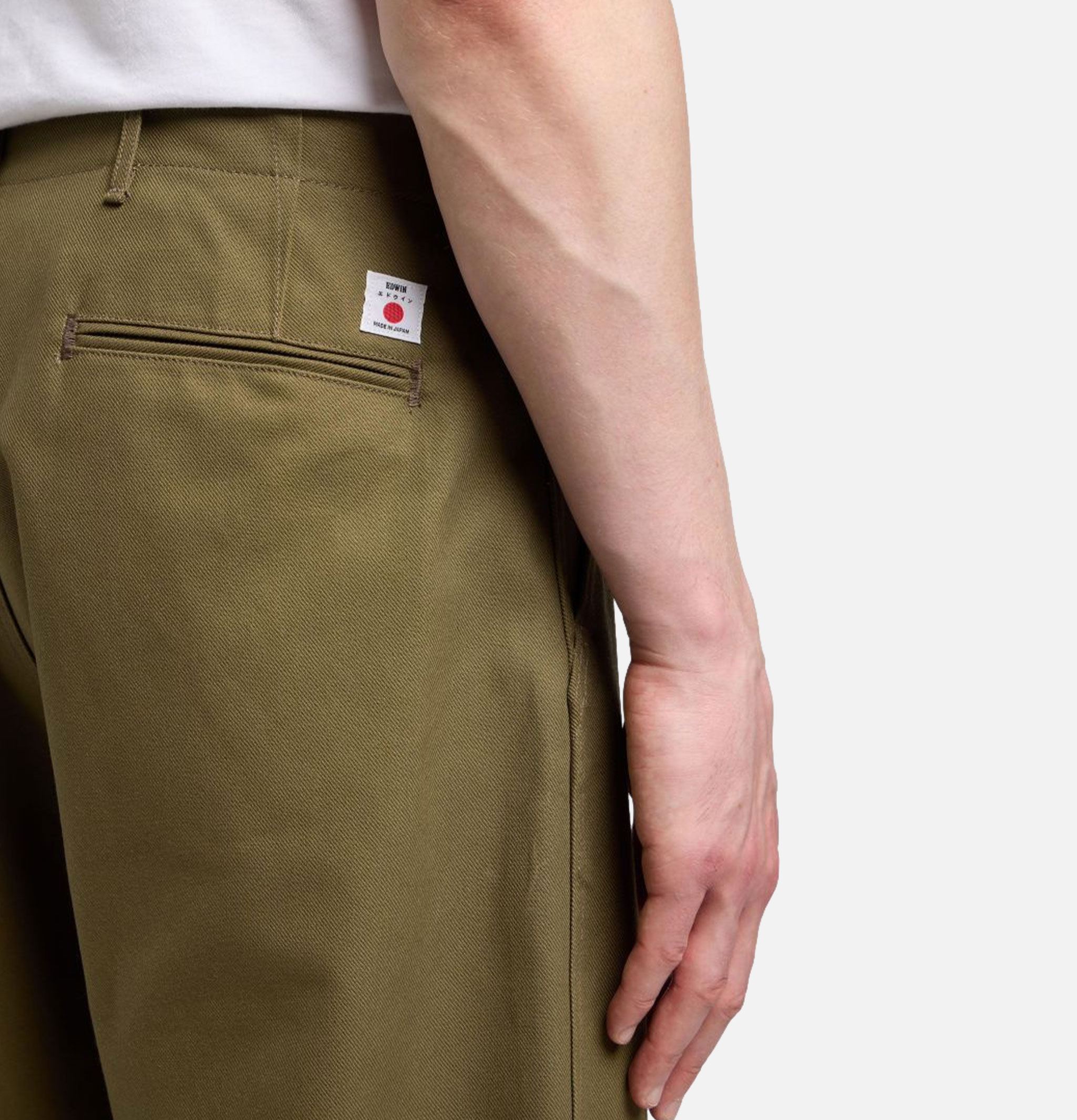 Edwin Wide Trousers Olive Unwashed