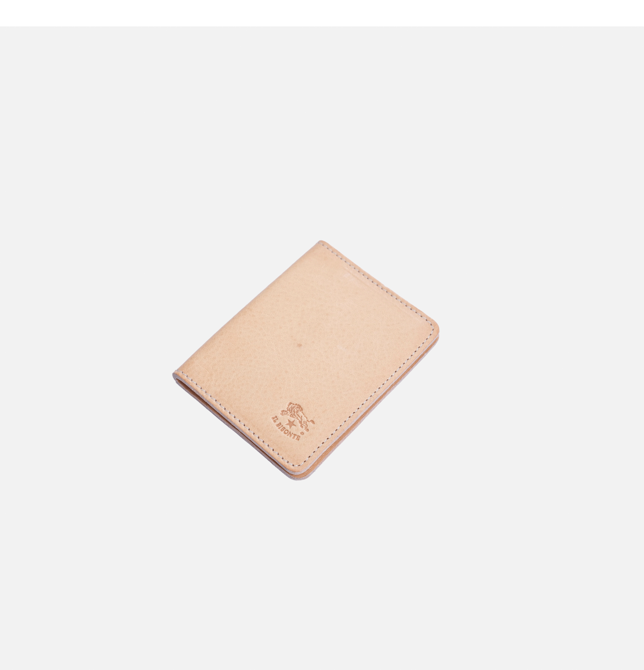 Il Bisonte Flip Card Case Natural