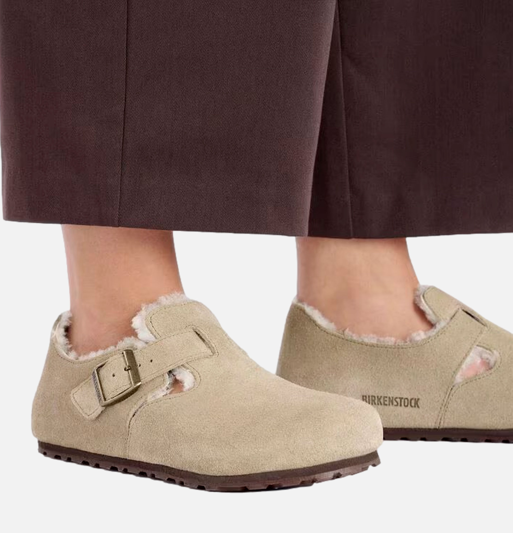 Birkenstock Shoes London Shearling Taupe