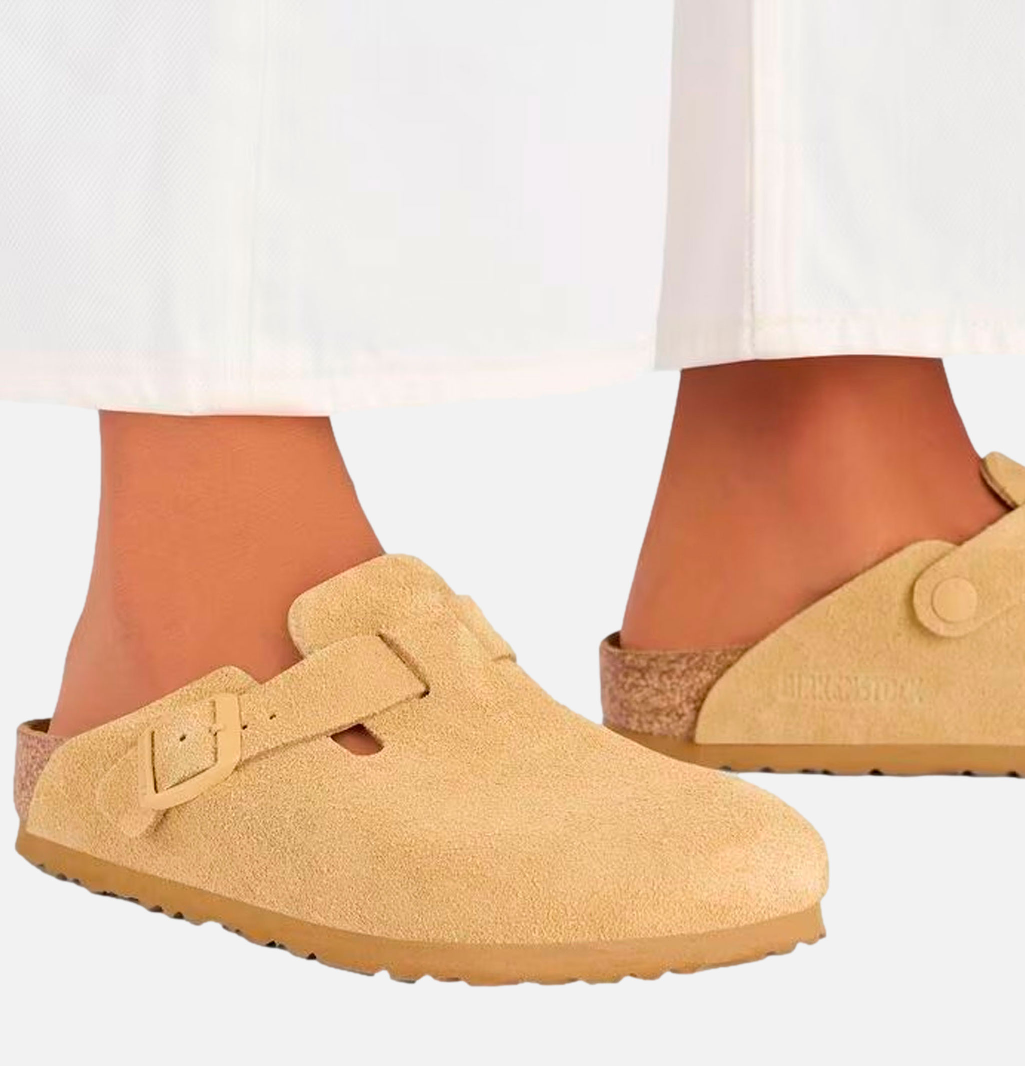 Birkenstock Shoes Boston Narrow Latte