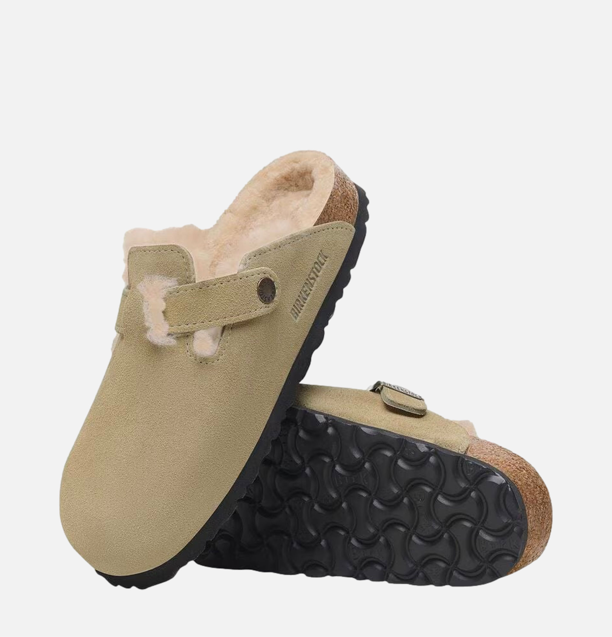 Birkenstock Boston Shearling Regular Taupe