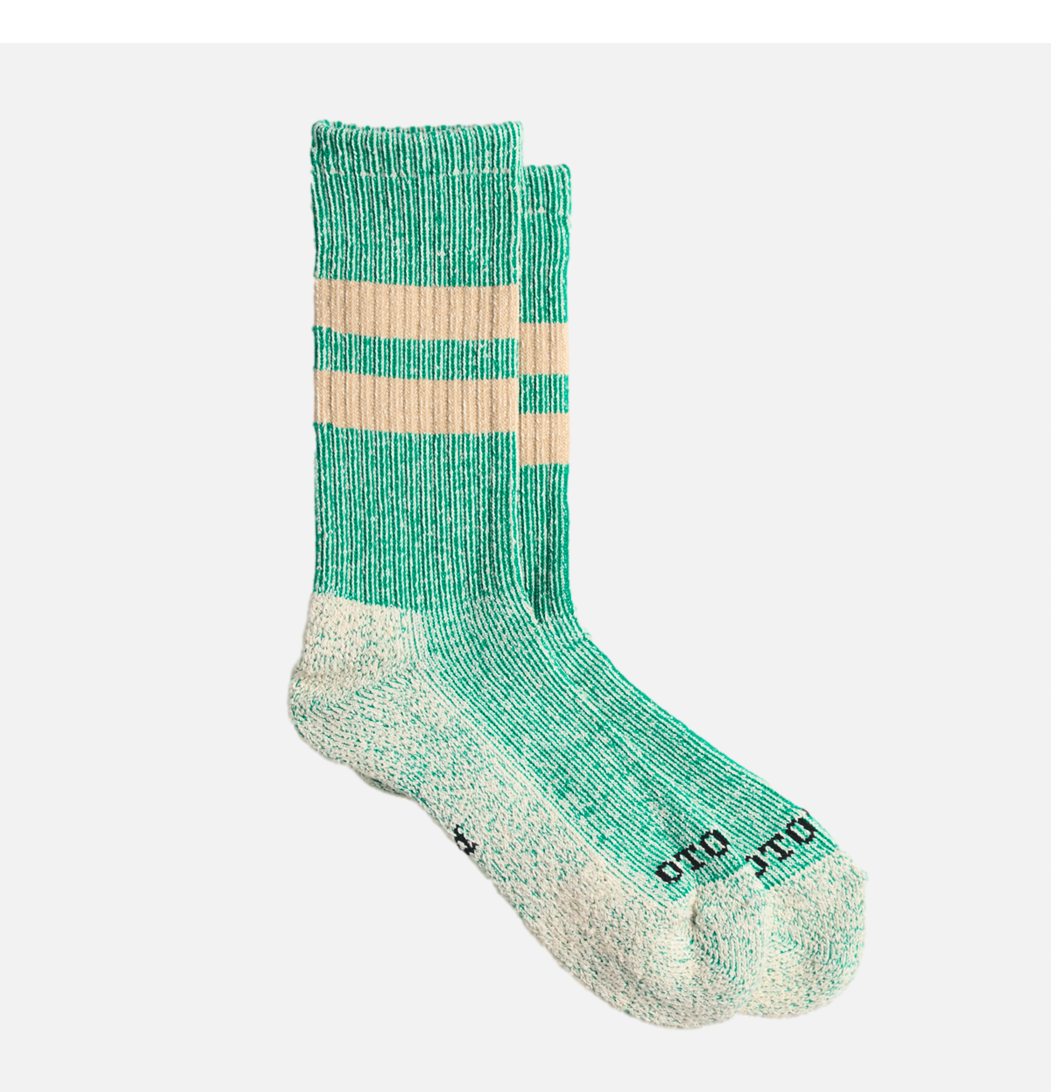 Rototo Pile Stripe Marl Green & Beige