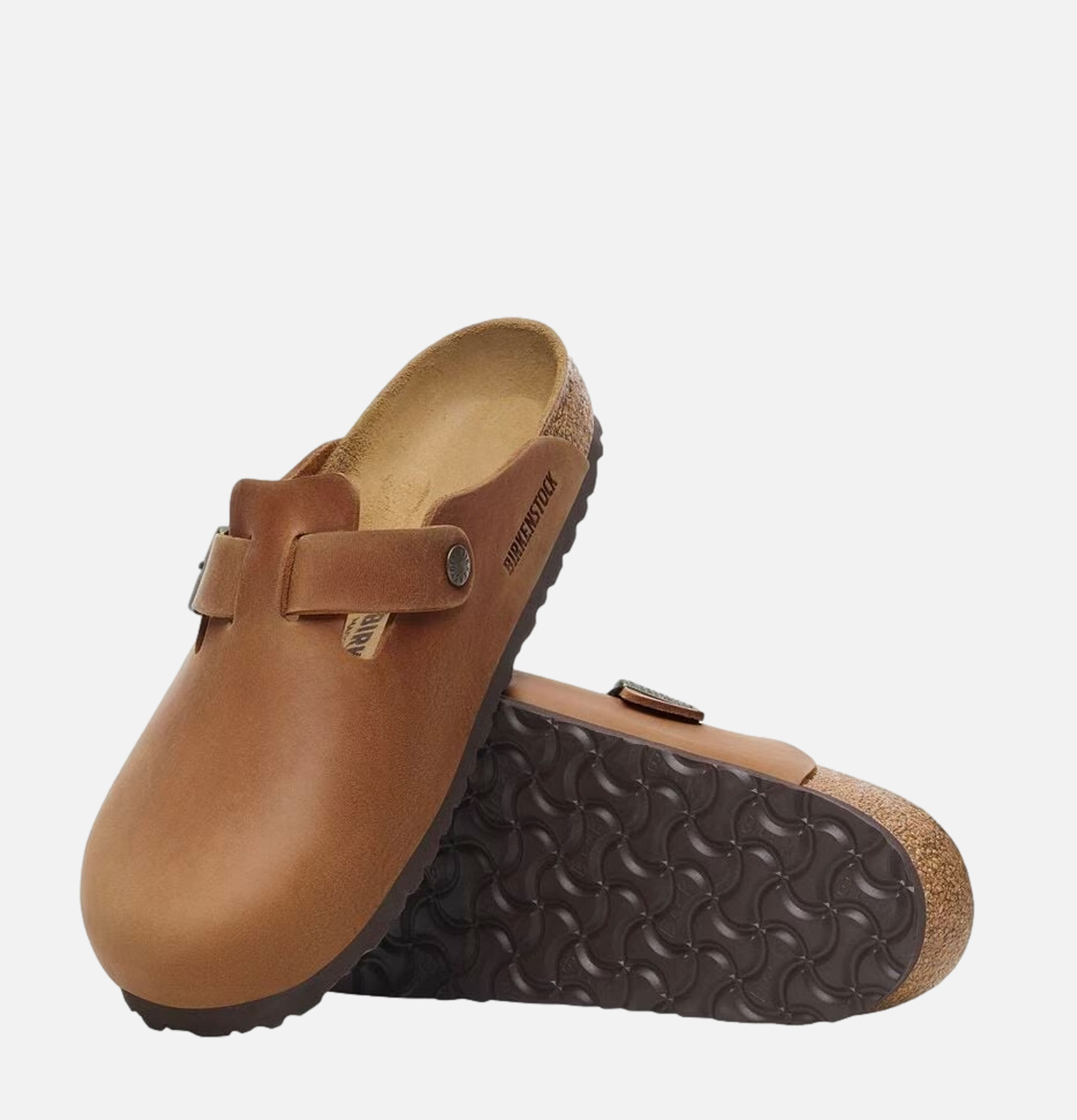 Birkenstock Boston Narrow Cuir Cognac
