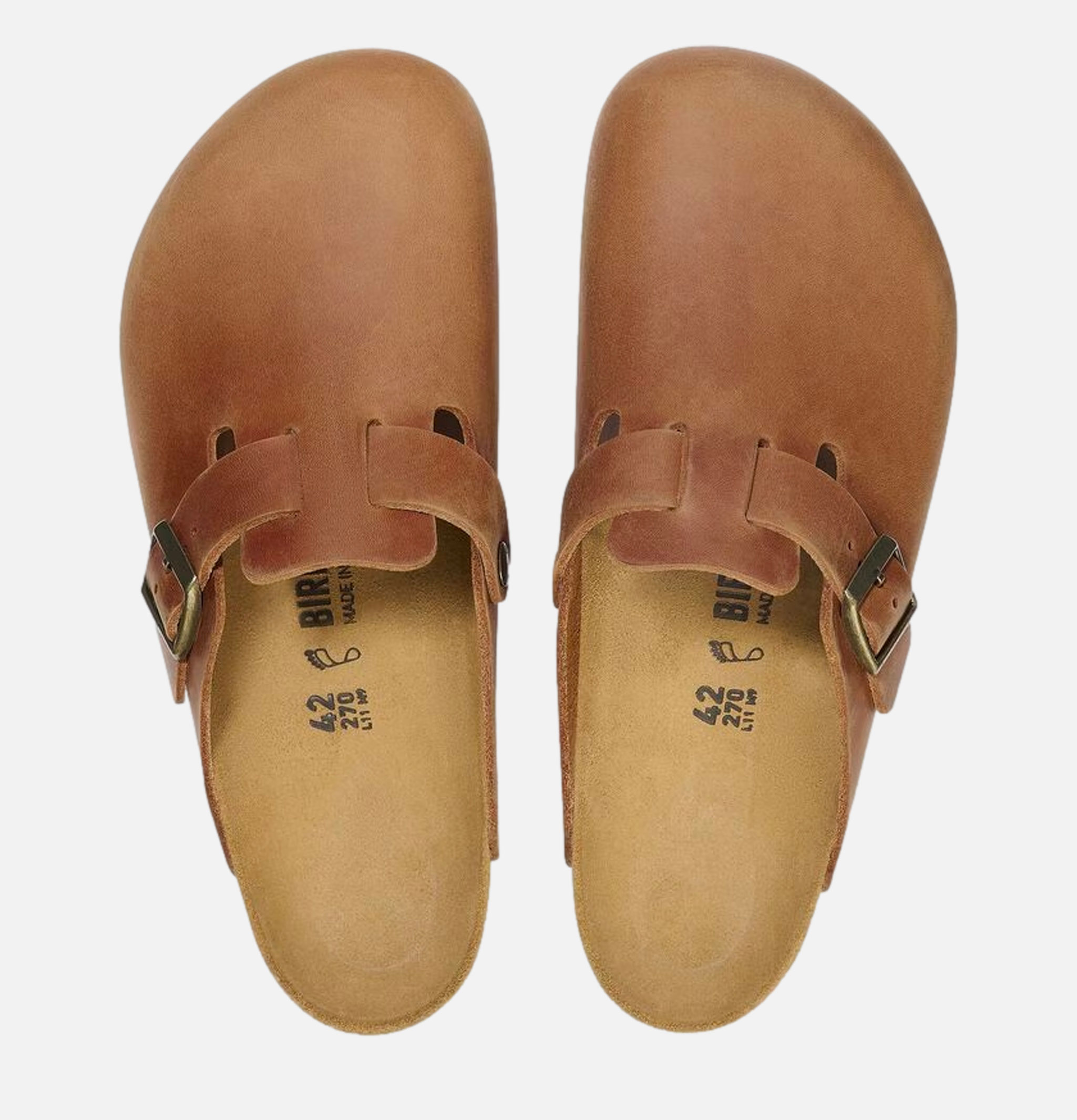 Birkenstock Boston Narrow Cuir Cognac