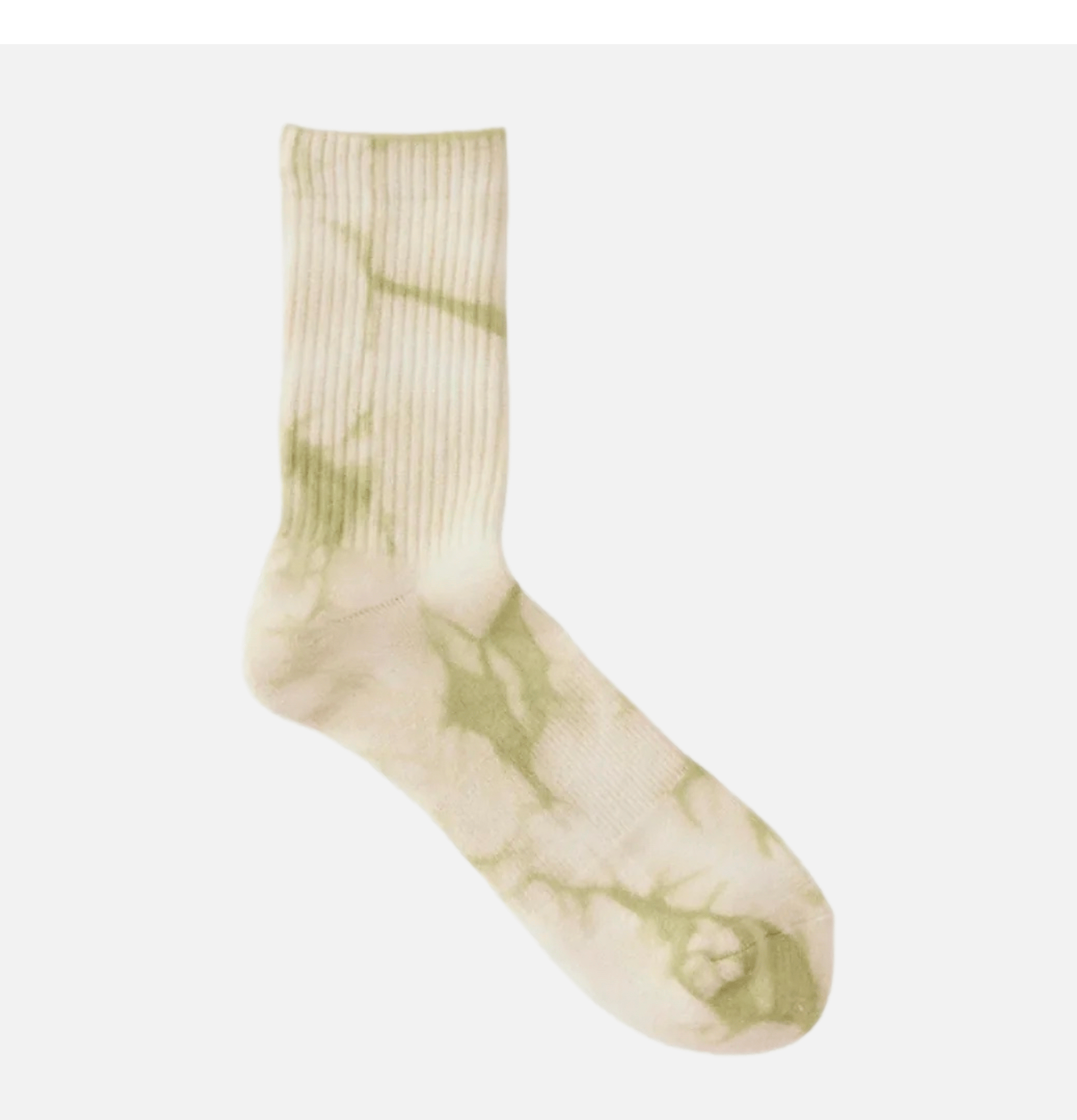 Gramicci Tie Dye Crew Socks Faded Yellow
